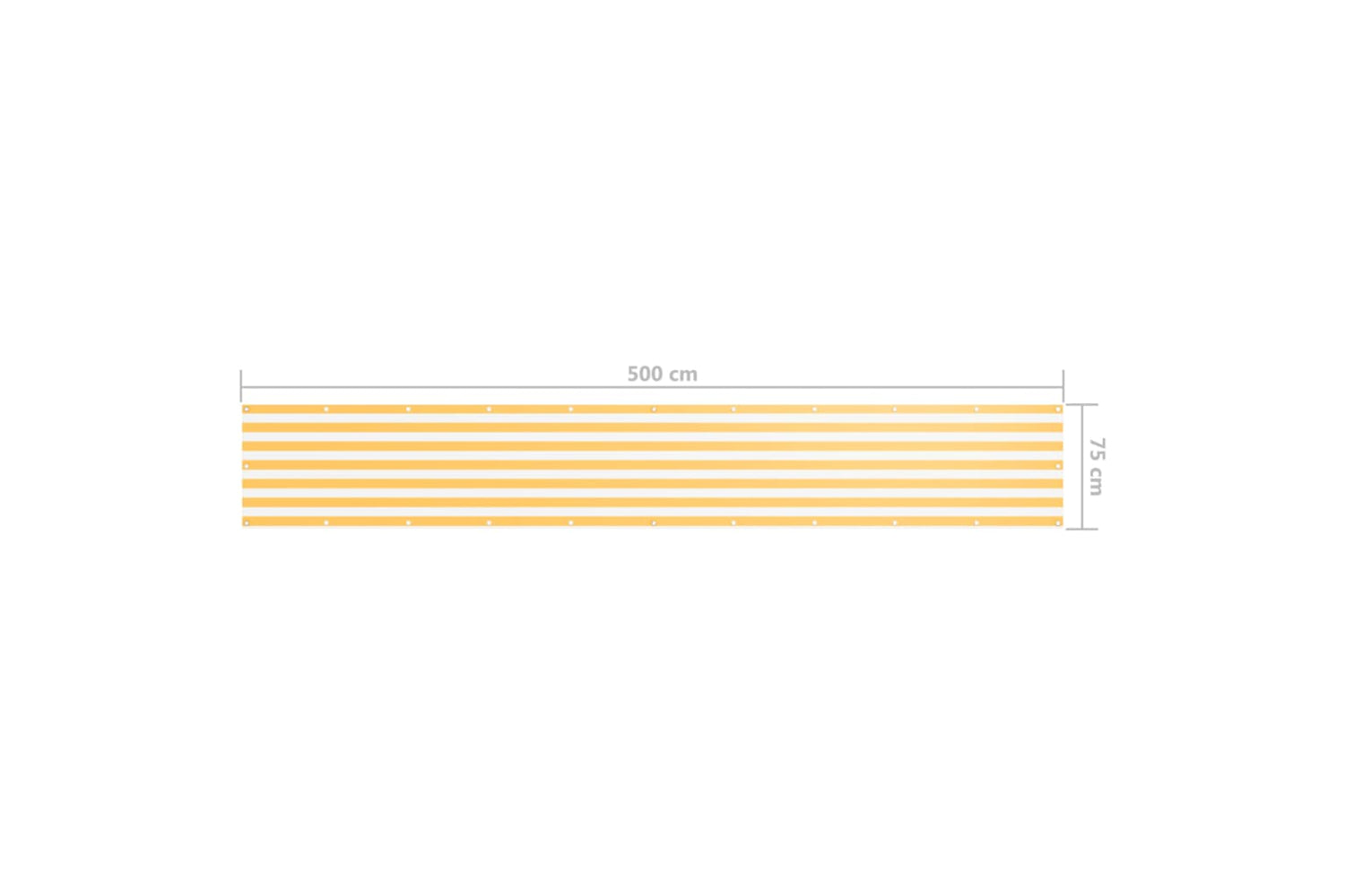 vidaXL 134902 Balcony Screen White And Yellow 75x500cm Oxford Fabric-5