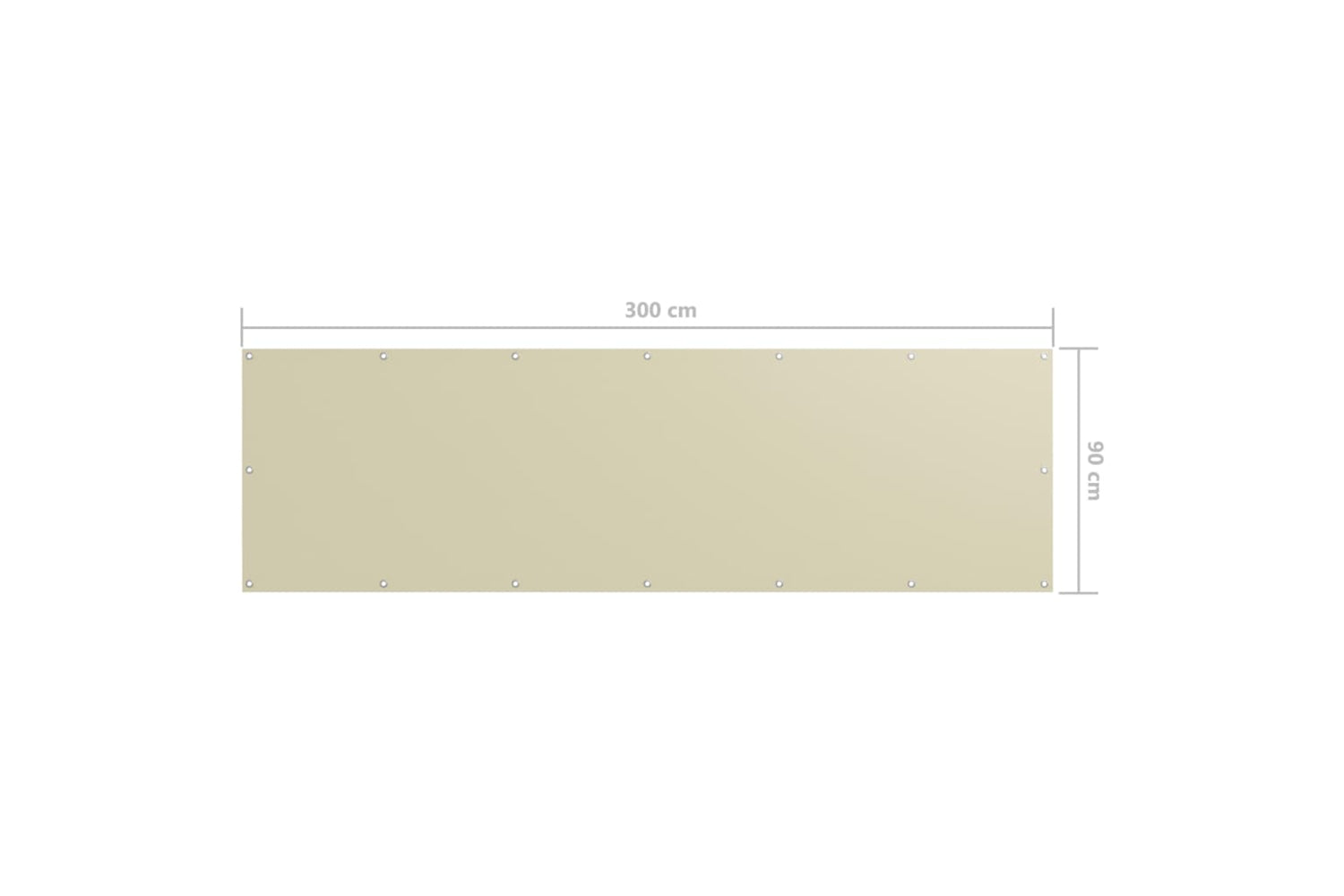 vidaXL 134952 Balcony Screen Cream 90x300cm Oxford Fabric-5
