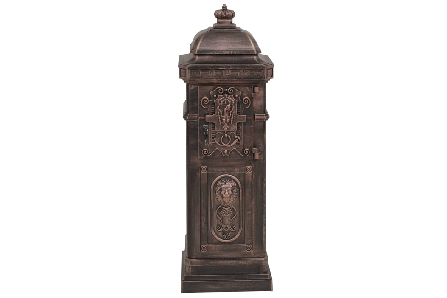 Vidaxl 43892 Pillar Letterbox Aluminium Vintage Style Rustproof Bronze-6