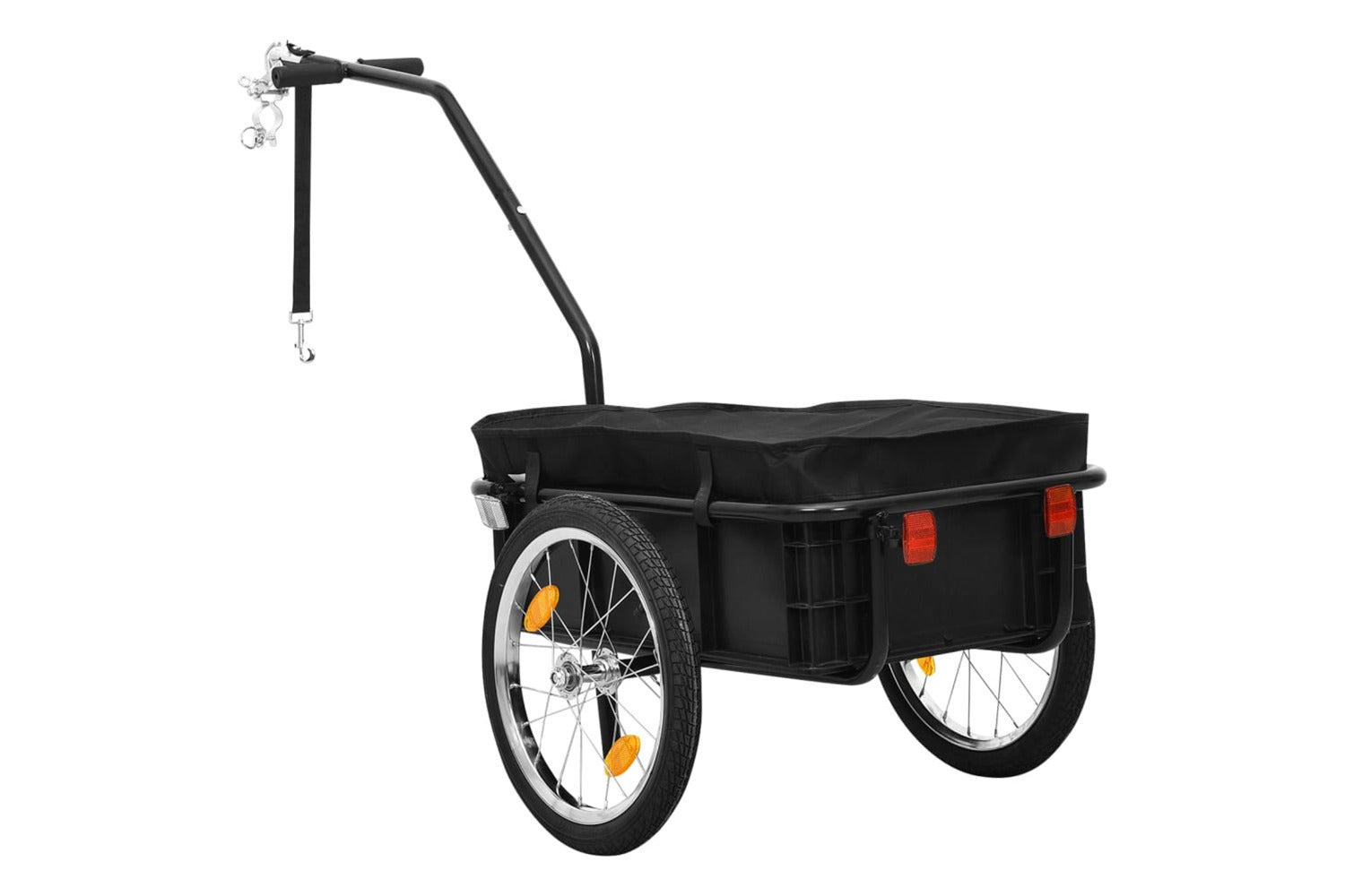vidaXL Bike Trailer/hand Wagon 155x60x83cm Steel Black-3