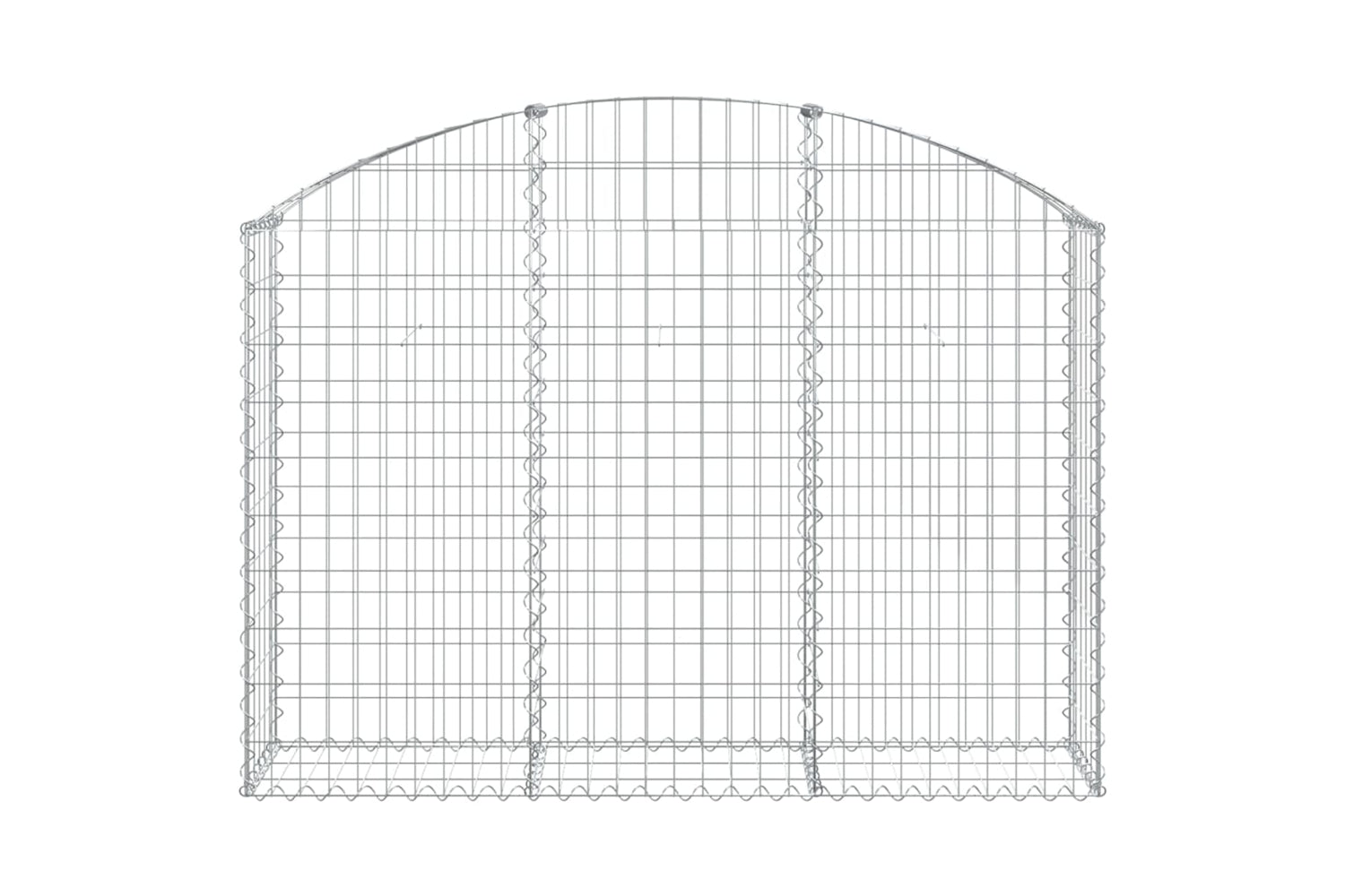 vidaXL 153445 Arched Gabion Basket 150x30x100/120cm Galvanised Iron-2