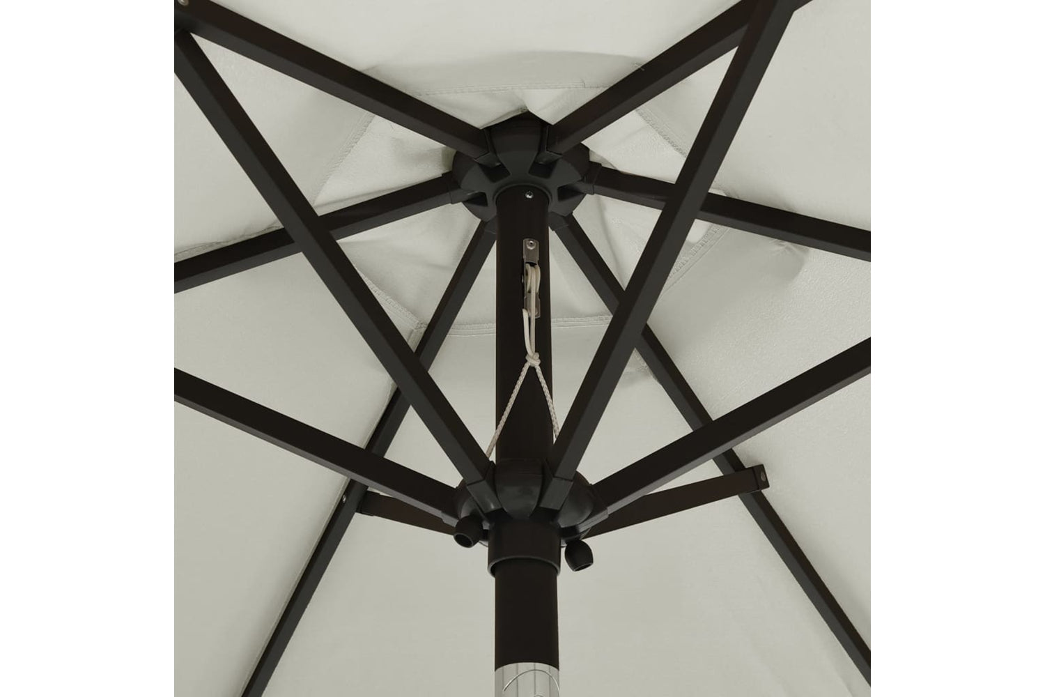 Vidaxl 313557 Parasol With Led Lights Sand 200x211 Cm Aluminium-5