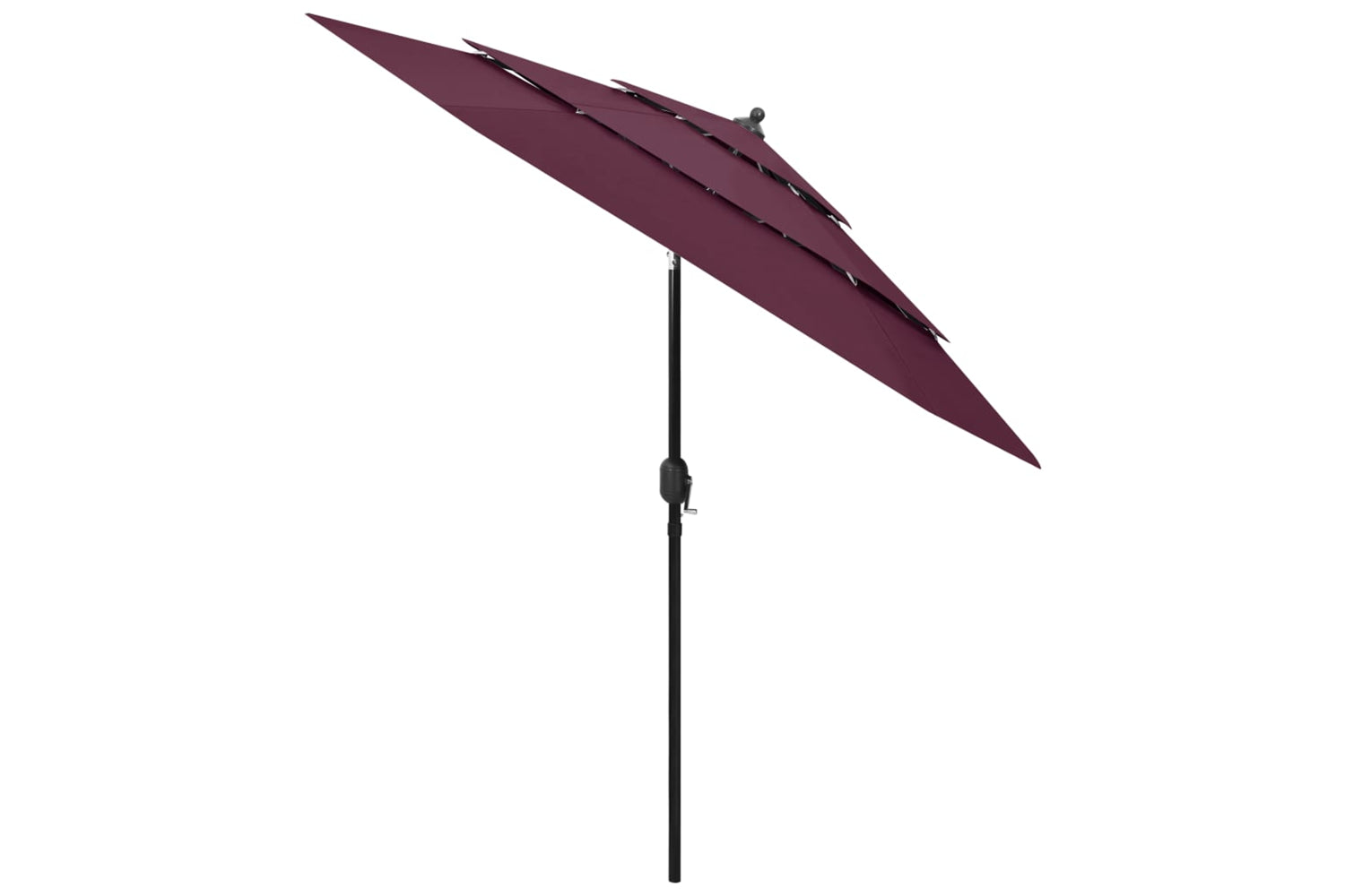 Vidaxl 313864 3-tier Parasol With Aluminium Pole Bordeaux Red 2.5 M-2