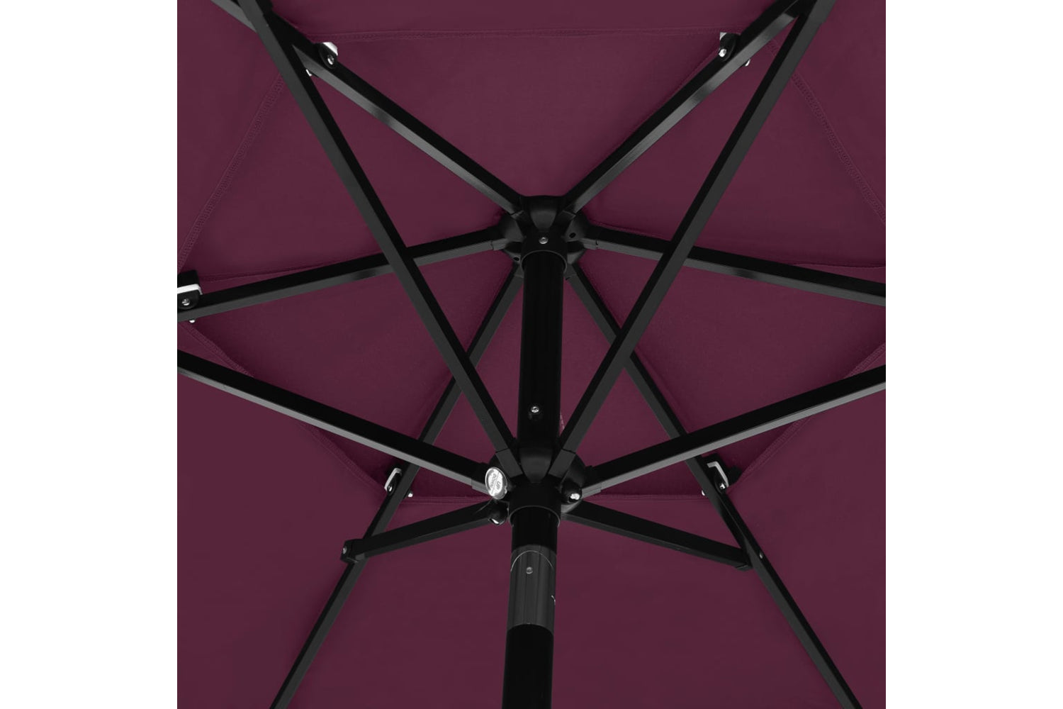 Vidaxl 313864 3-tier Parasol With Aluminium Pole Bordeaux Red 2.5 M-5
