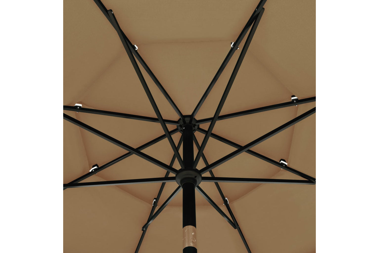 Vidaxl 313879 3-tier Parasol With Aluminium Pole Taupe 3.5 M-5