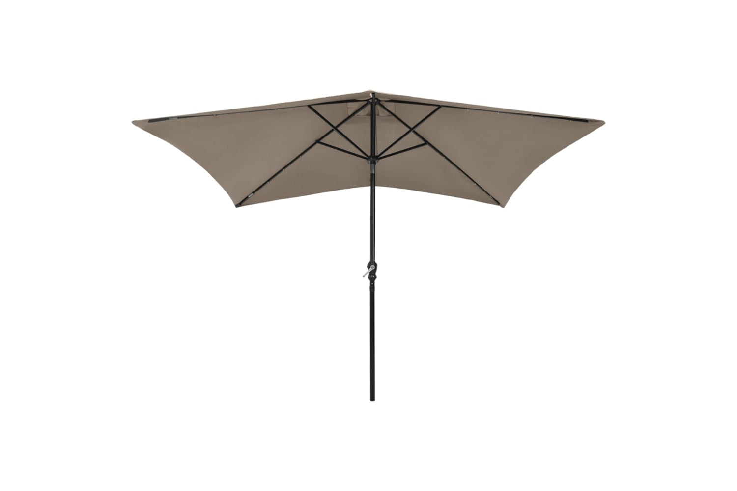 Vidaxl 313789 Parasol With Leds And Steel Pole Taupe 2x3 M-2