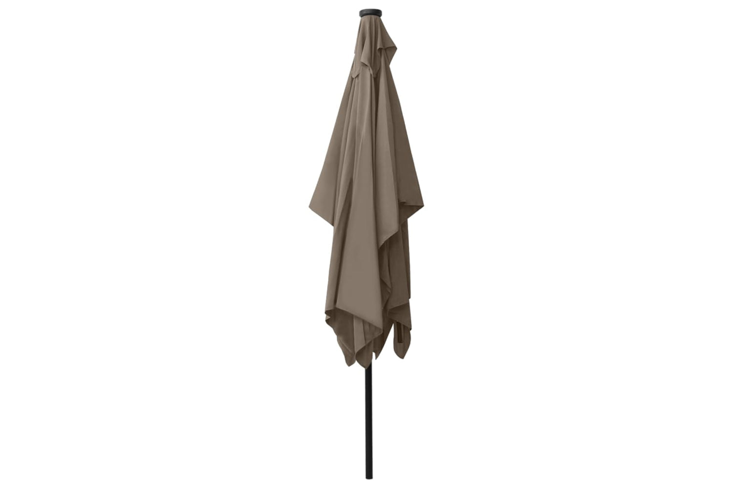 Vidaxl 313789 Parasol With Leds And Steel Pole Taupe 2x3 M-6