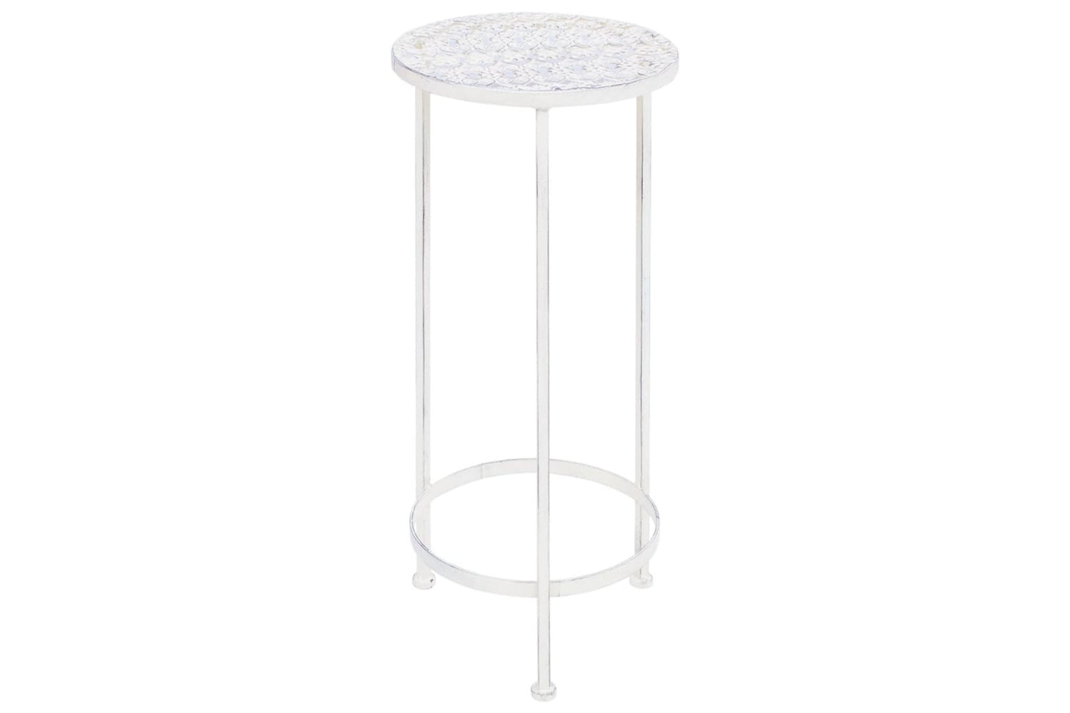 Vidaxl 245937 Plant Stand Set 3 Pieces Vintage Style Metal Antique White-2