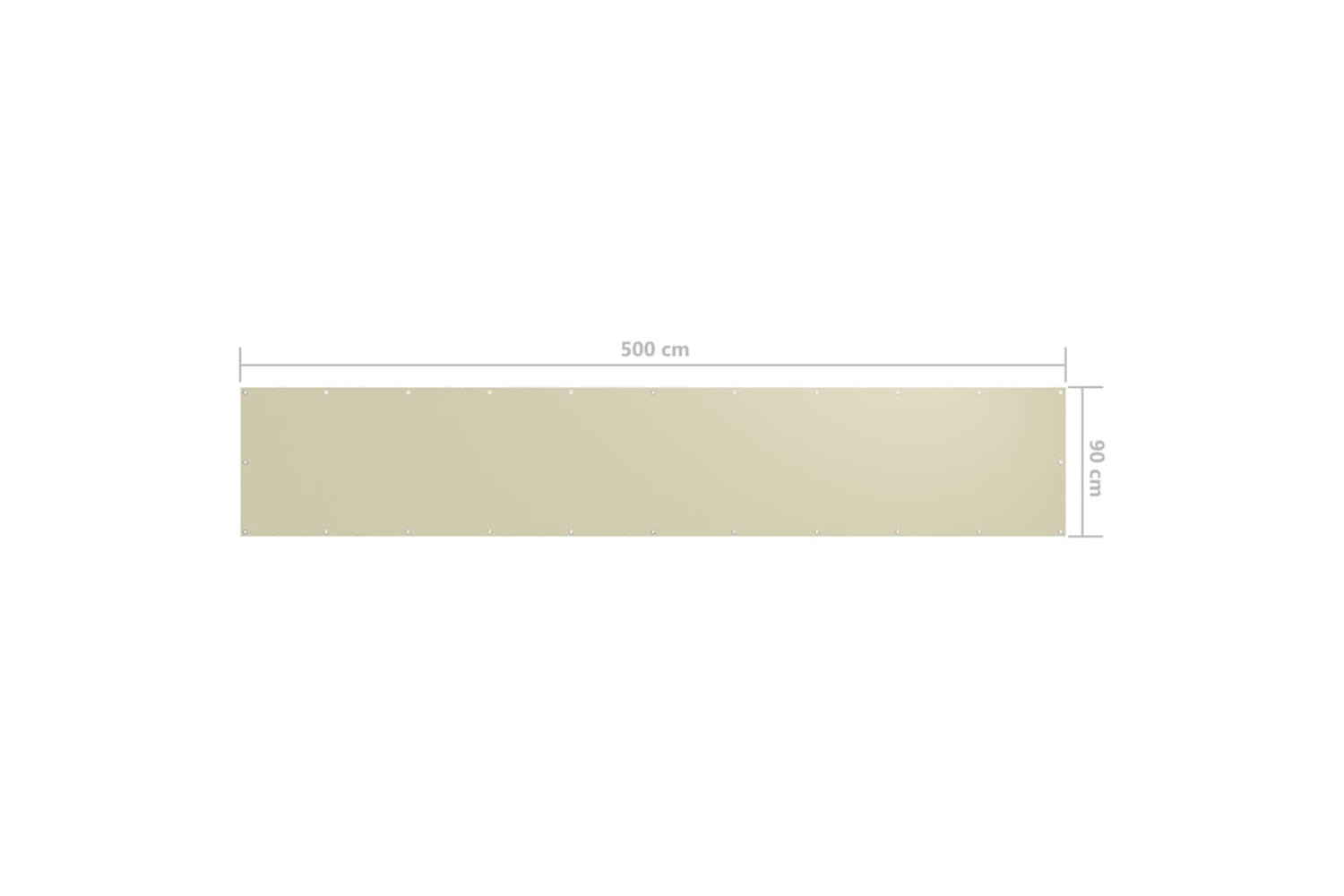 vidaXL 134954 Balcony Screen Cream 90x500cm Oxford Fabric-5