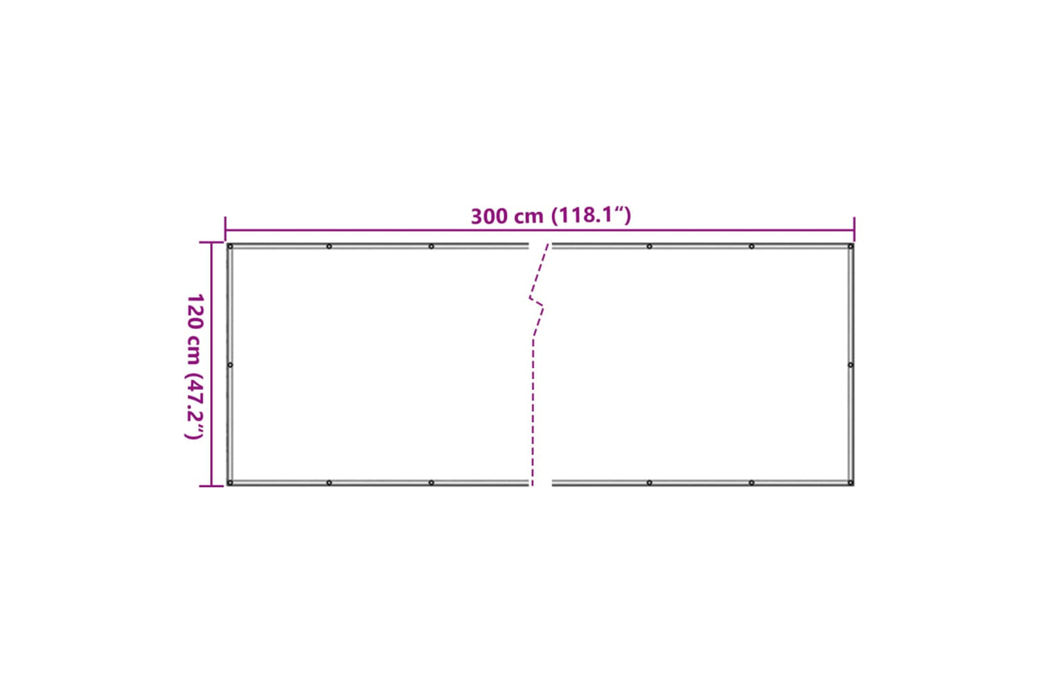vidaXL 134944 Balcony Screen Beige 120x300cm Oxford Fabric-5