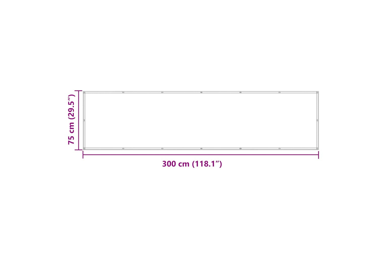 vidaXL 134864 Balcony Screen Anthracite 75x300cm Oxford Fabric-5