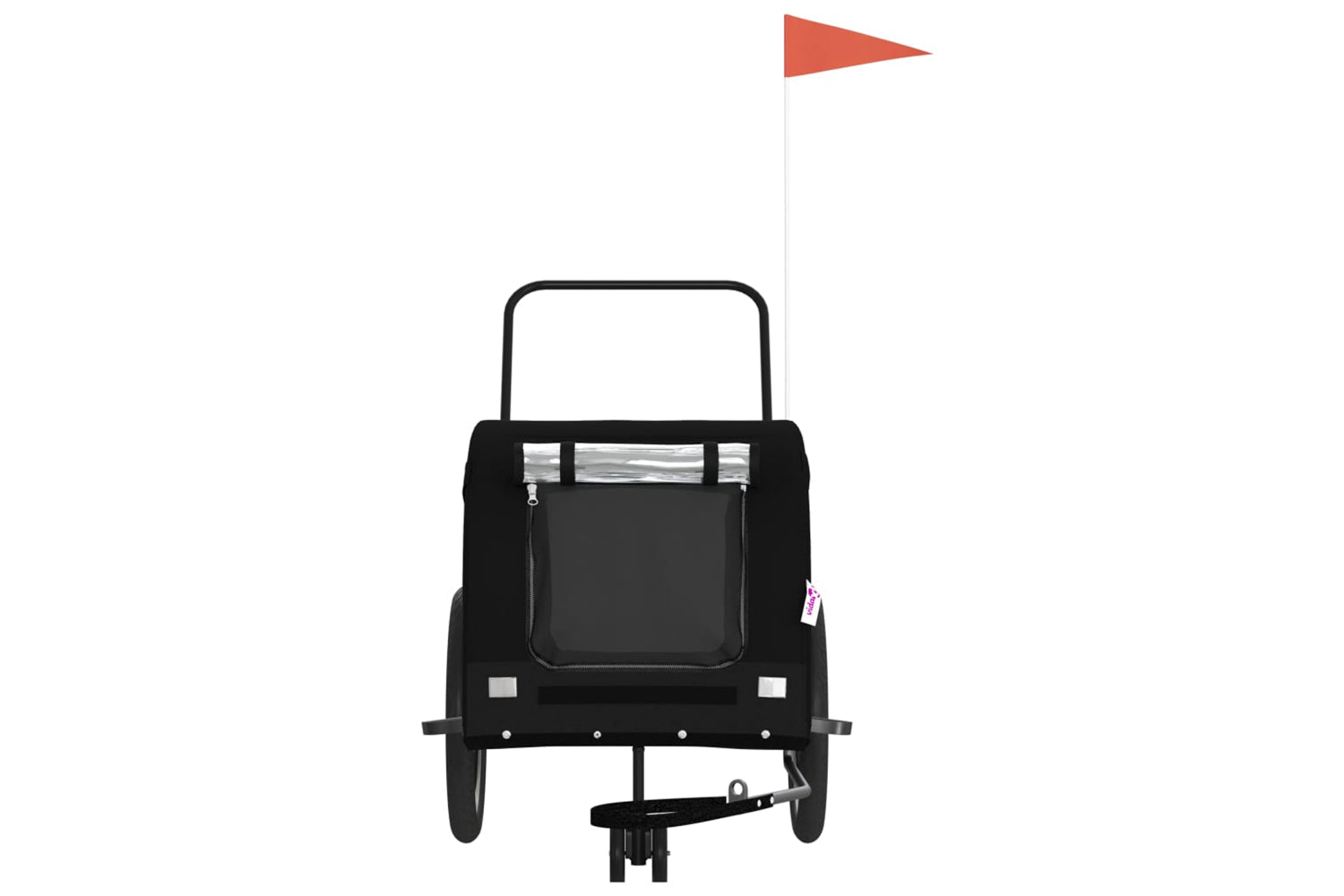 Vidaxl 94031 Pet Bike Trailer Black Oxford Fabric And Iron-2