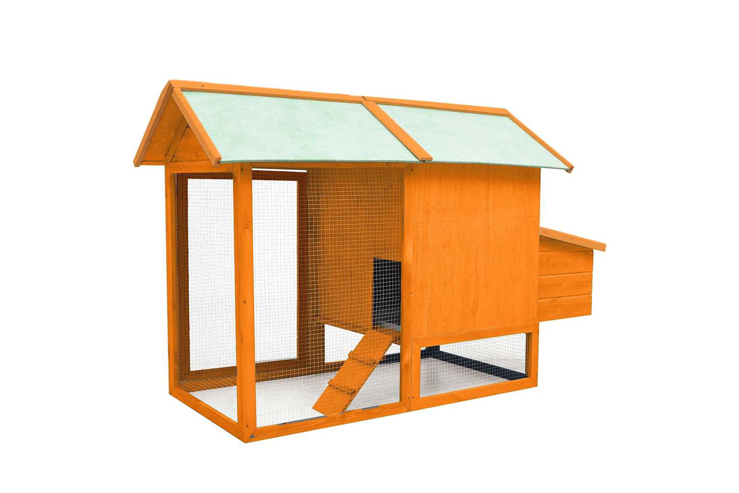 vidaXL 170644 Chicken Cage Solid Pine & Fir Wood 170x81x110cm-5