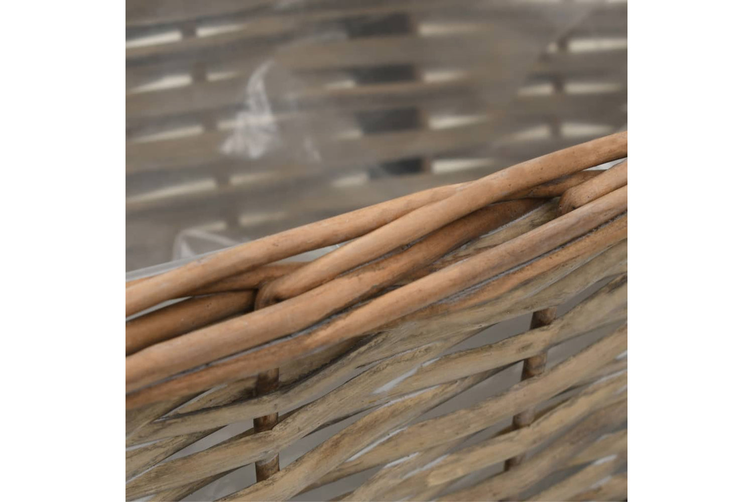 vidaXL 246828 Balcony Planter 2 Pcs Wicker With Pe Lining 40cm-5