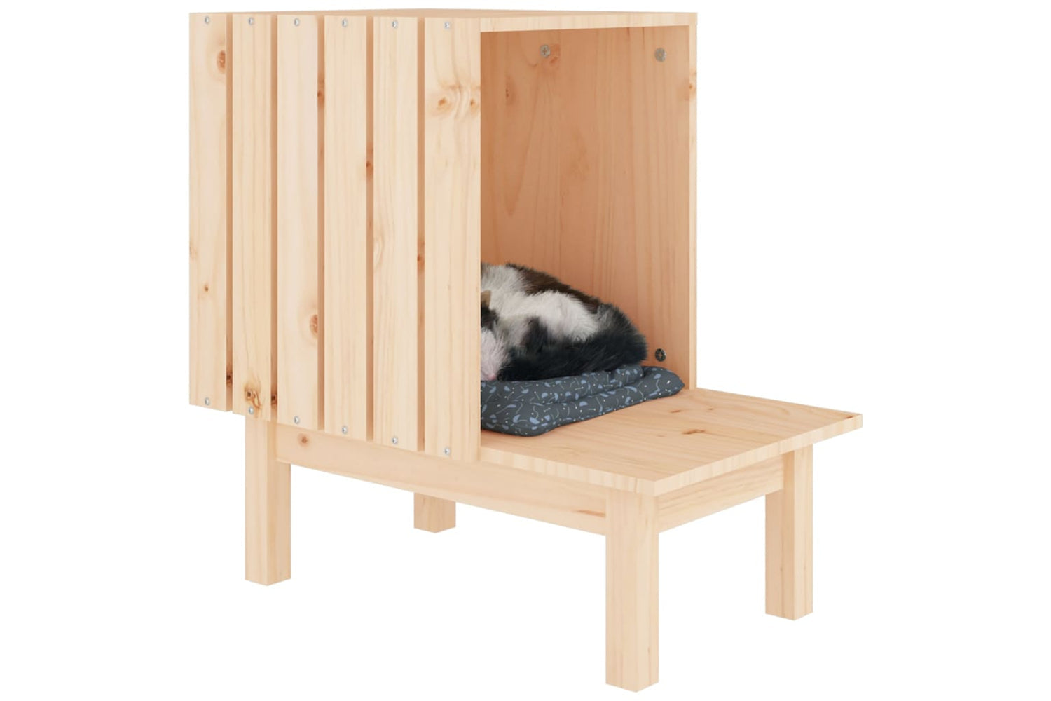 vidaXL 822452 Cat House 60x36x60cm Solid Wood Pine-3