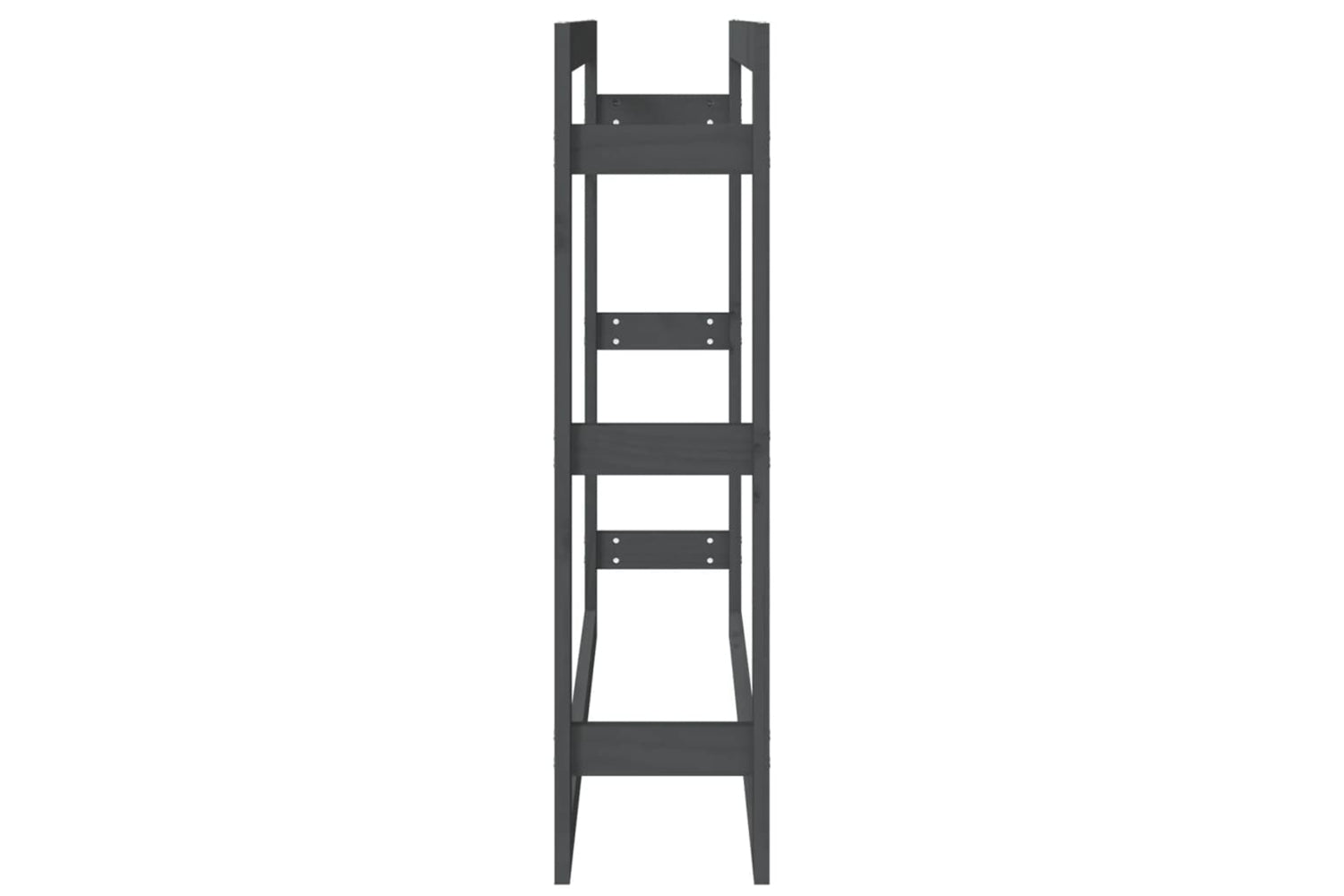 vidaXL 822424 Firewood Rack Grey 100x25x100cm Solid Wood Pine-5
