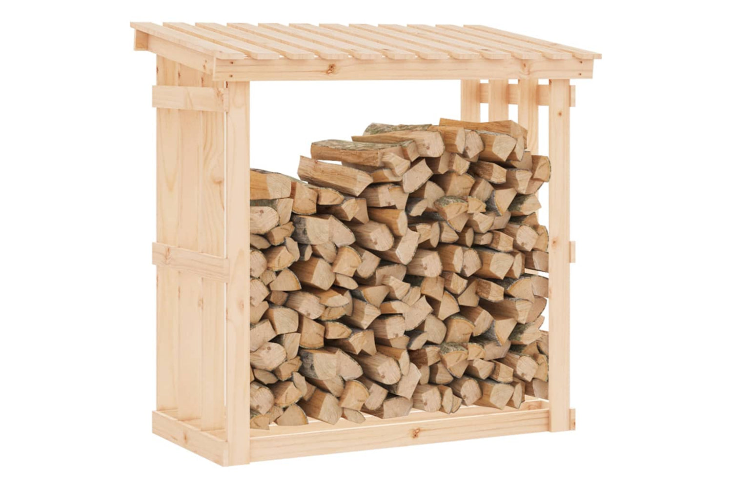 vidaXL 822427 Firewood Rack 108x64.5x109cm Solid Wood Pine-3