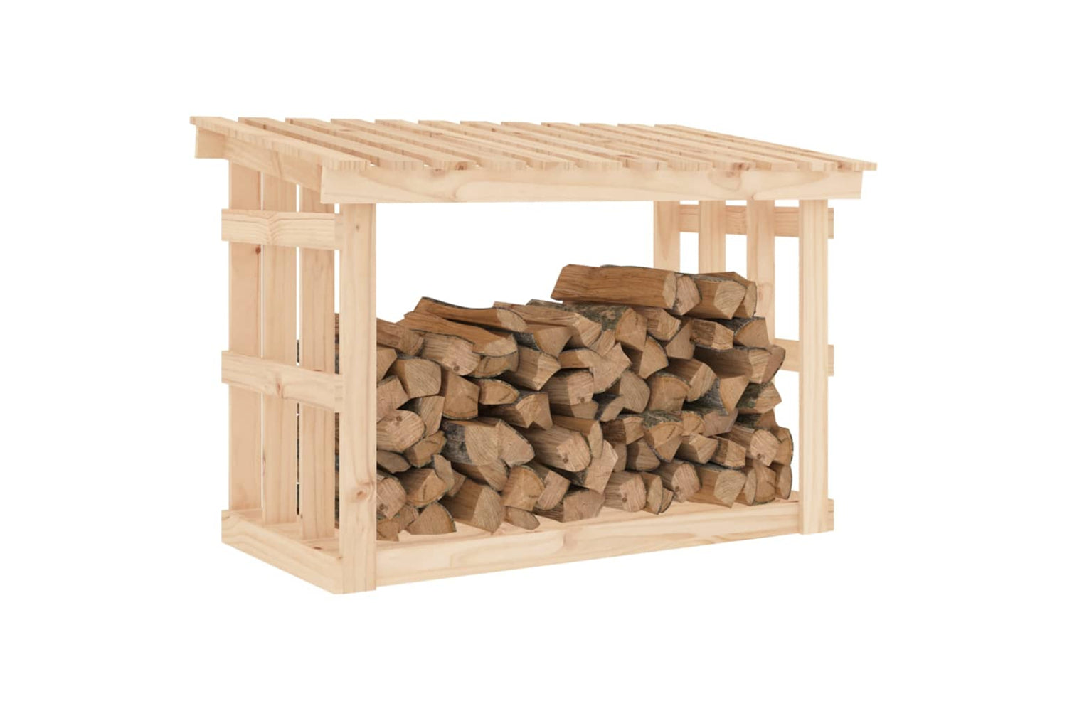 vidaXL 822432 Firewood Rack 108x64.5x77cm Solid Wood Pine-3