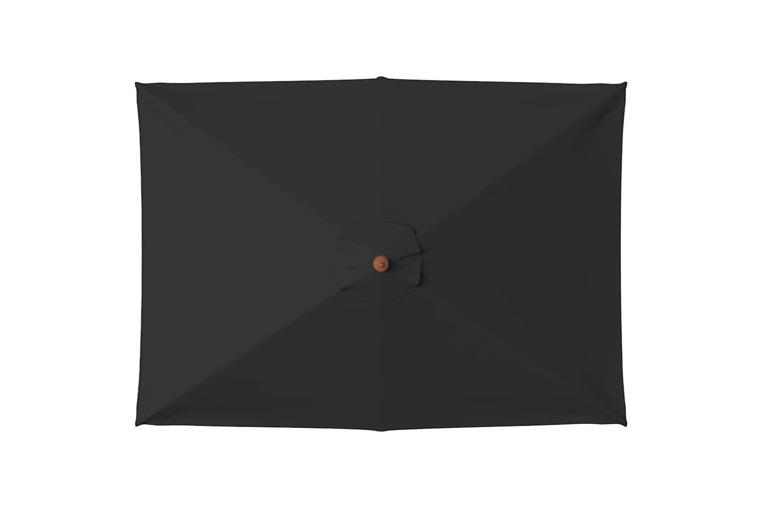 vidaXL 313884 Outdoor Parasol With Wooden Pole Black 150x200cm-3