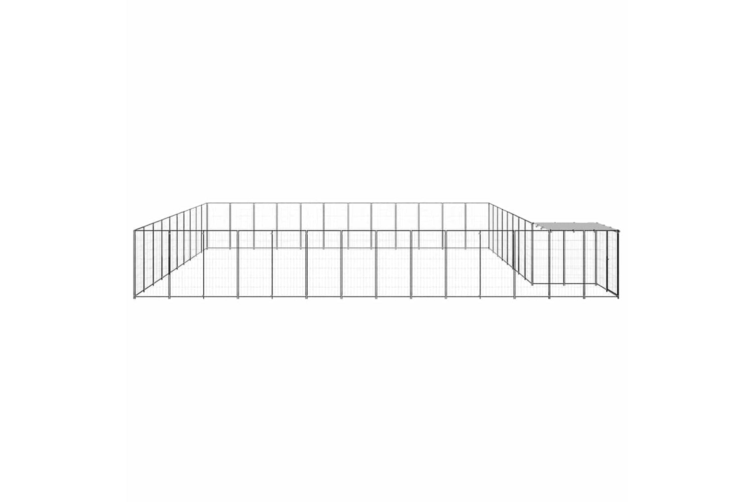 Vidaxl 3082242 Dog Kennel Black 37.51 M2 Steel-3