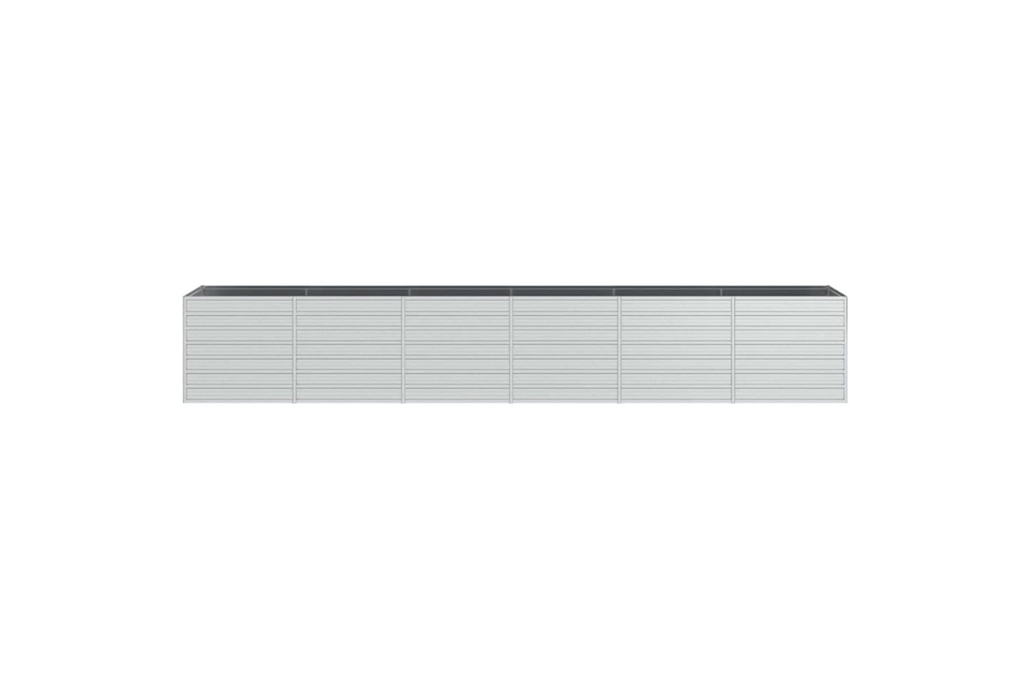 Vidaxl Garden Raised Bed 480x80x77 Cm Galvanized Steel Silver-3