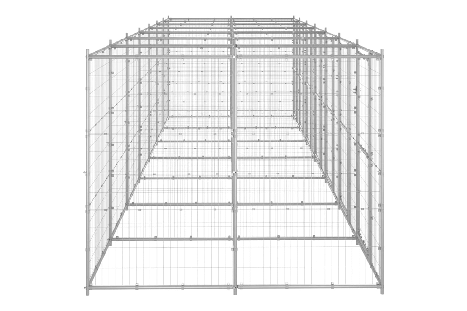 Vidaxl 3082287 Outdoor Dog Kennel Galvanised Steel 16.94 M2-3