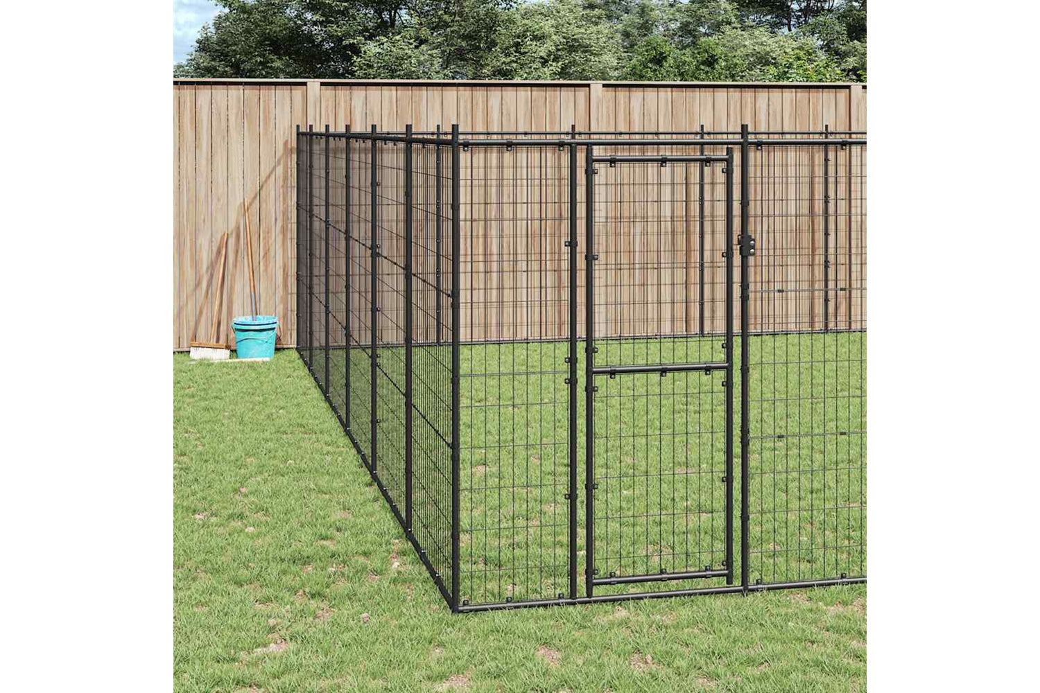Vidaxl 3082325 Outdoor Dog Kennel Steel 50.82 M2-2