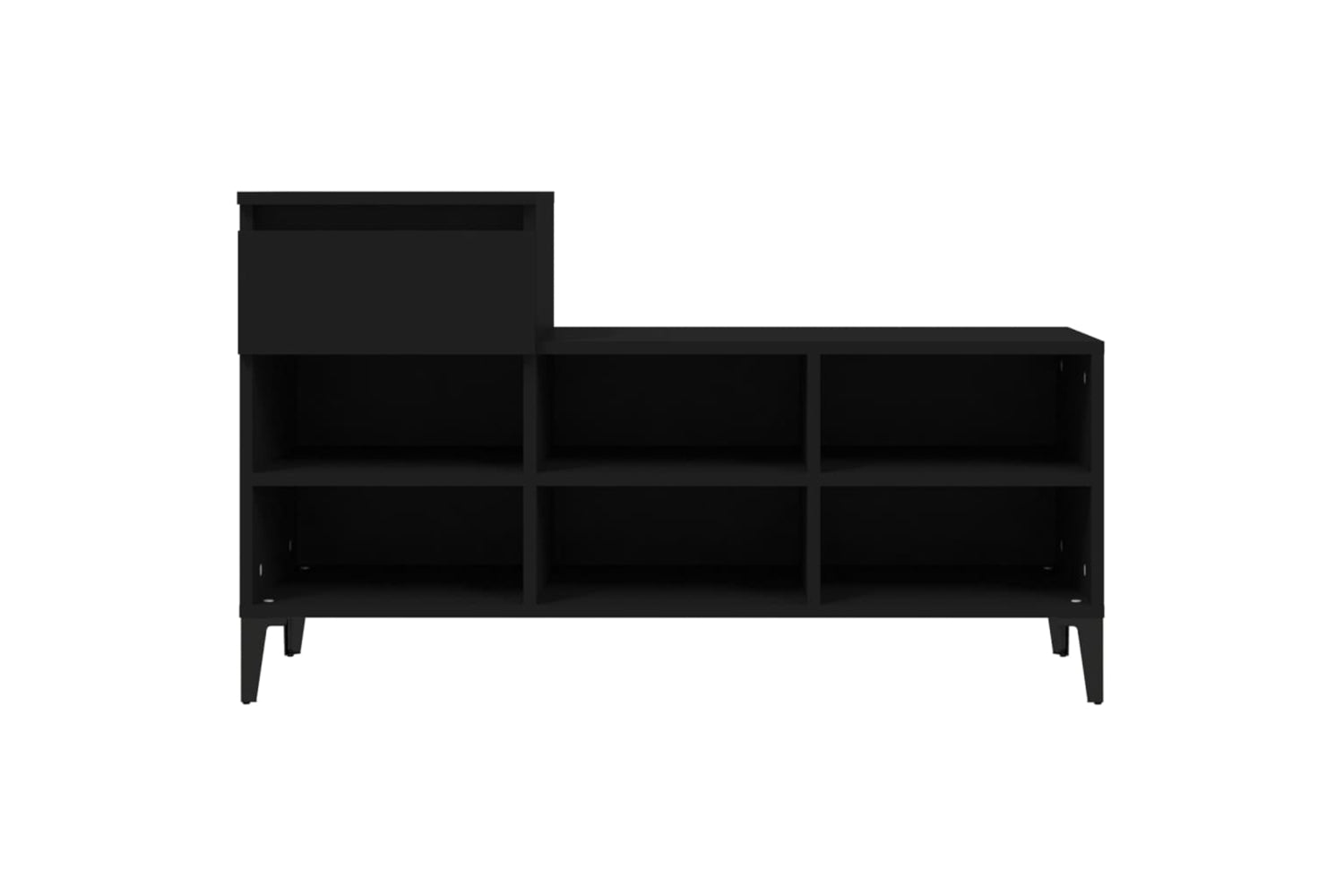 vidaXL 821213 Shoe Cabinet Black 102x36x60cm Engineered Wood-5
