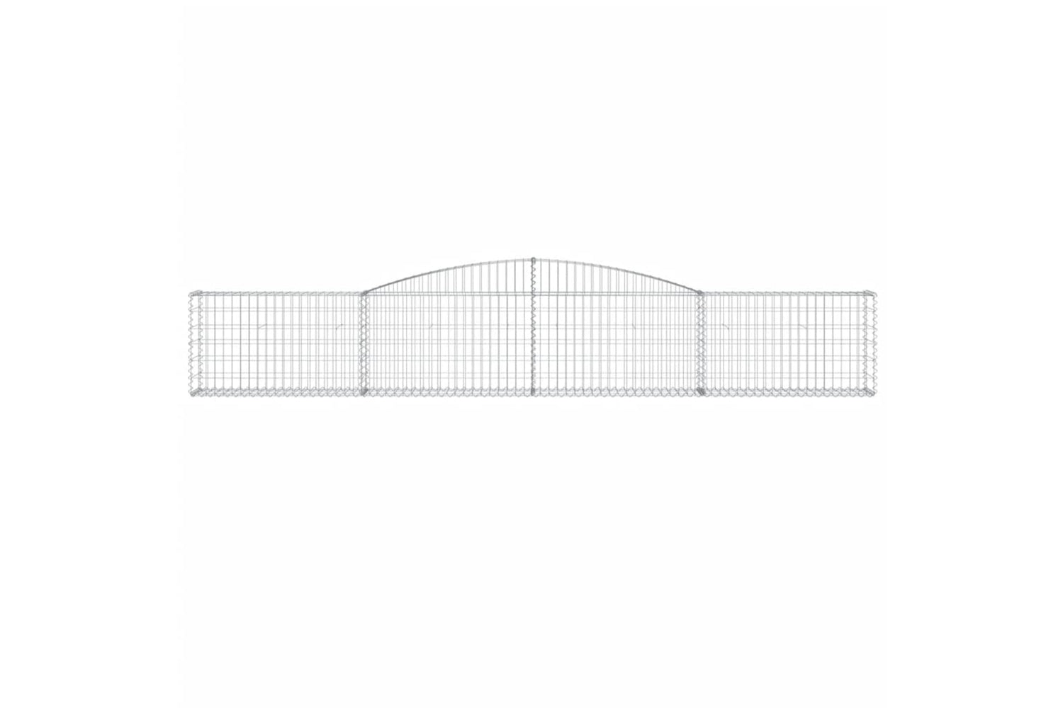 vidaXL 3146846 Arched Gabion Baskets 8 Pcs 400x30x60/80cm Galvanised Iron-3