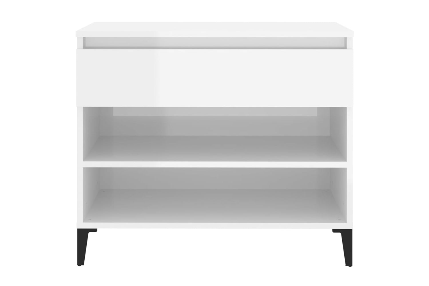 vidaXL 819766 Shoe Cabinet High Gloss White 70x36x60cm Engineered Wood-6