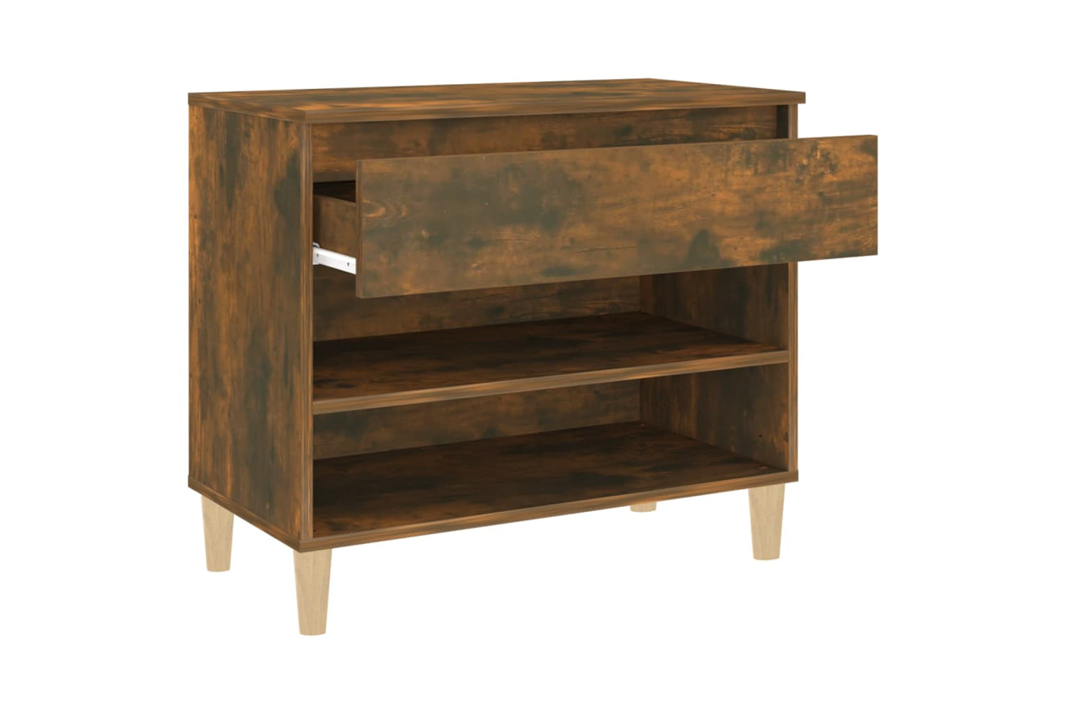 vidaXL 819761 Shoe Cabinet Smoked Oak 70x36x60cm Engineered Wood-6