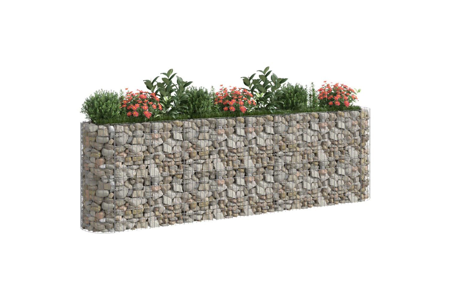 vidaXL 152035 Gabion Raised Bed Galvanised Iron 330x50x100cm-2