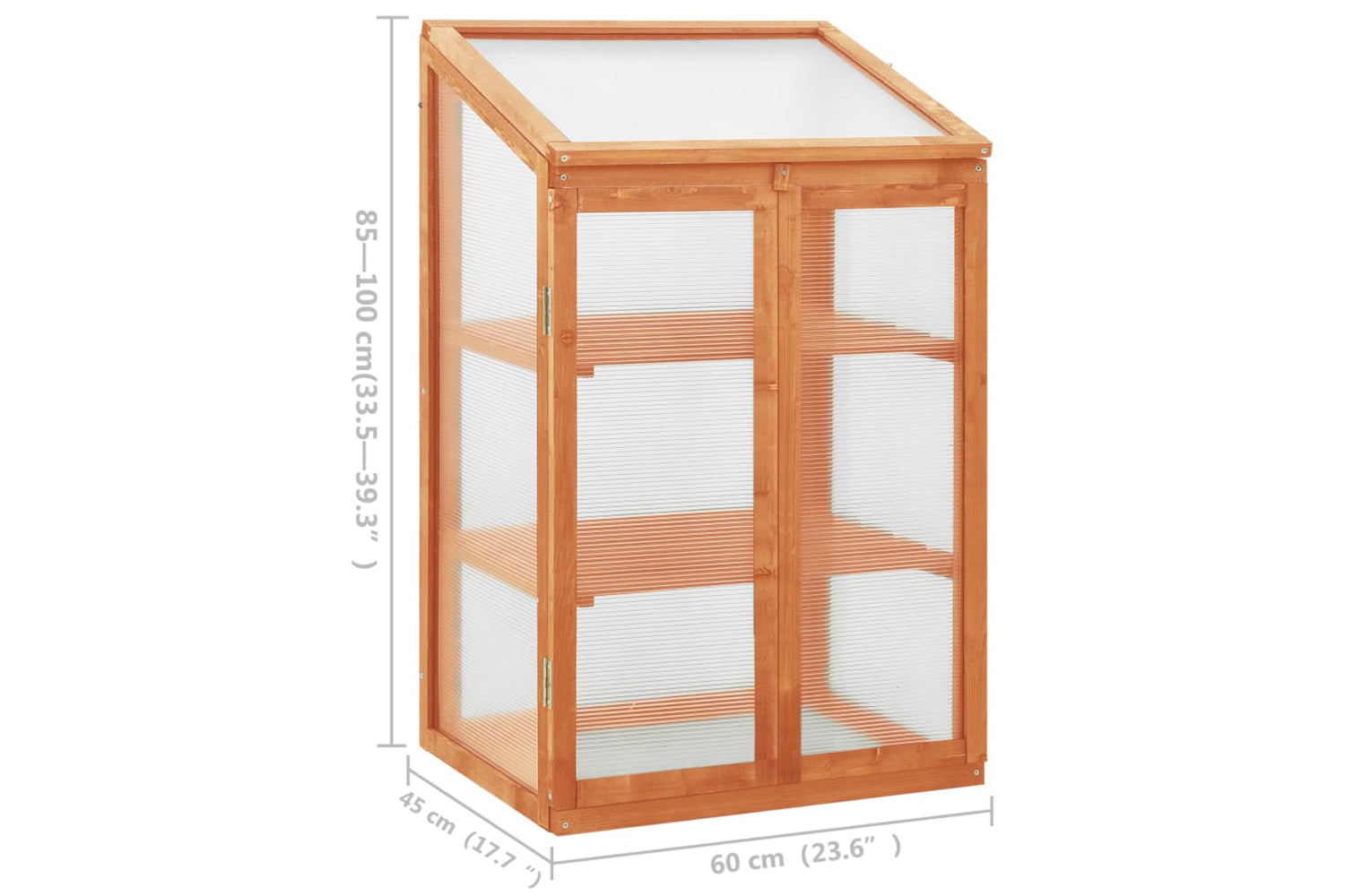 vidaXL 314848 Greenhouse 60x45x100cm Firwood-7