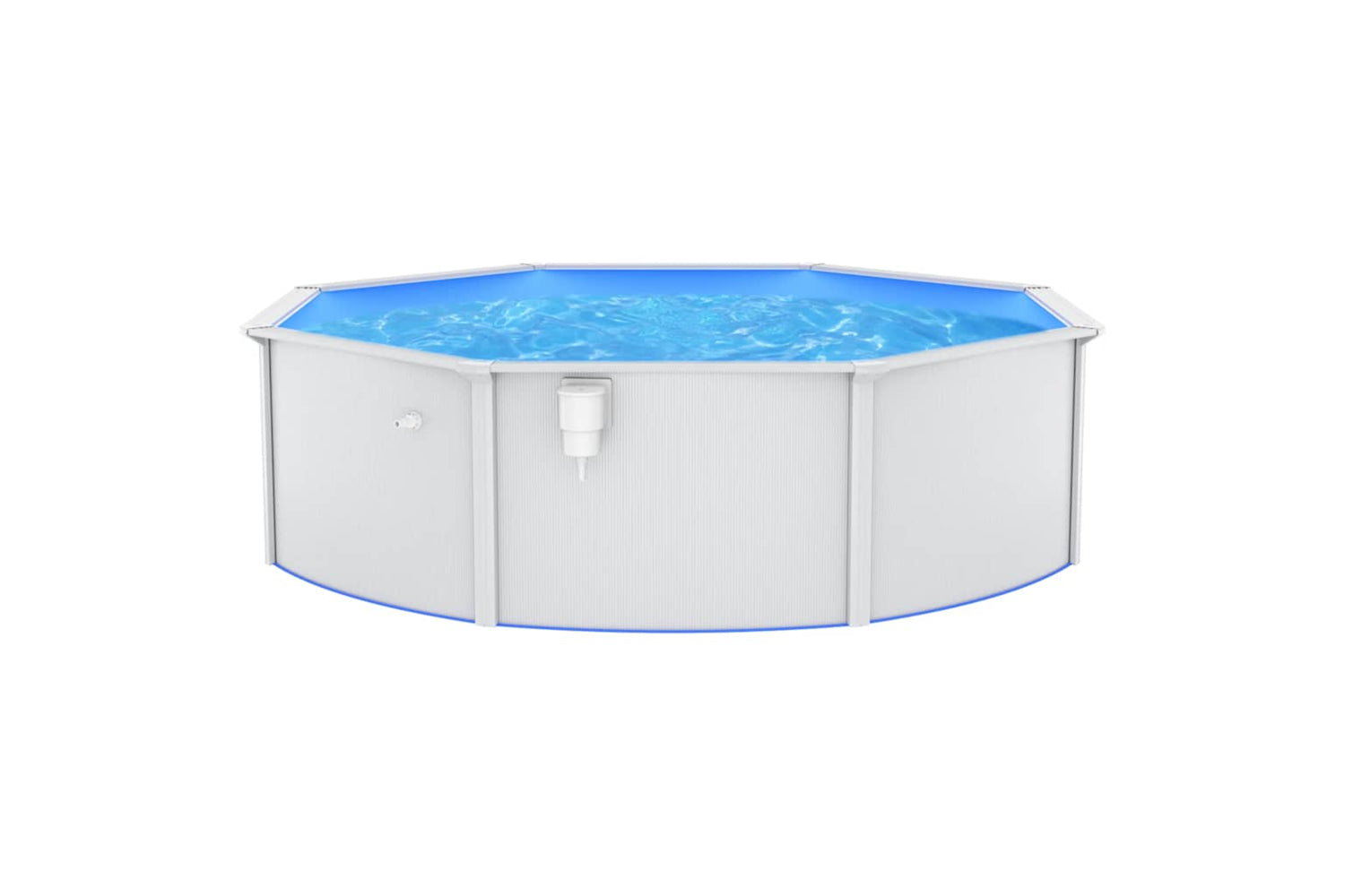 Vidaxl Swimming Pool With Steel Wall Round 460x120 Cm White-2