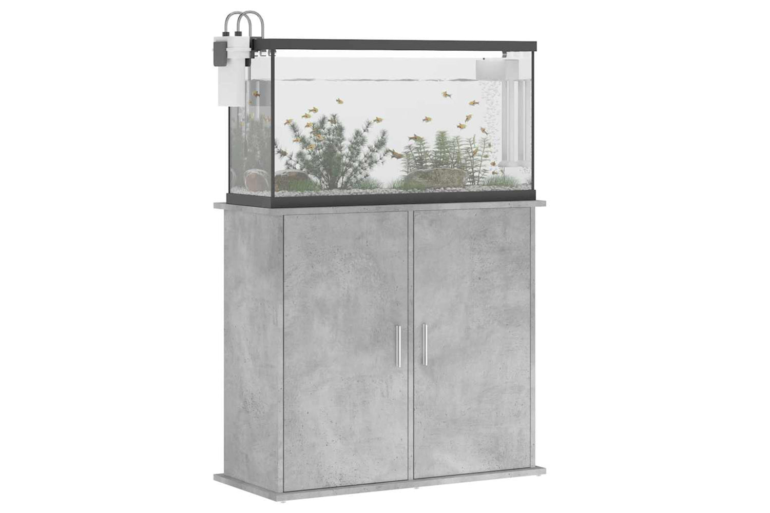 vidaXL 833627 Aquarium Stand Concrete Grey 81x36x73cm Engineered Wood-3