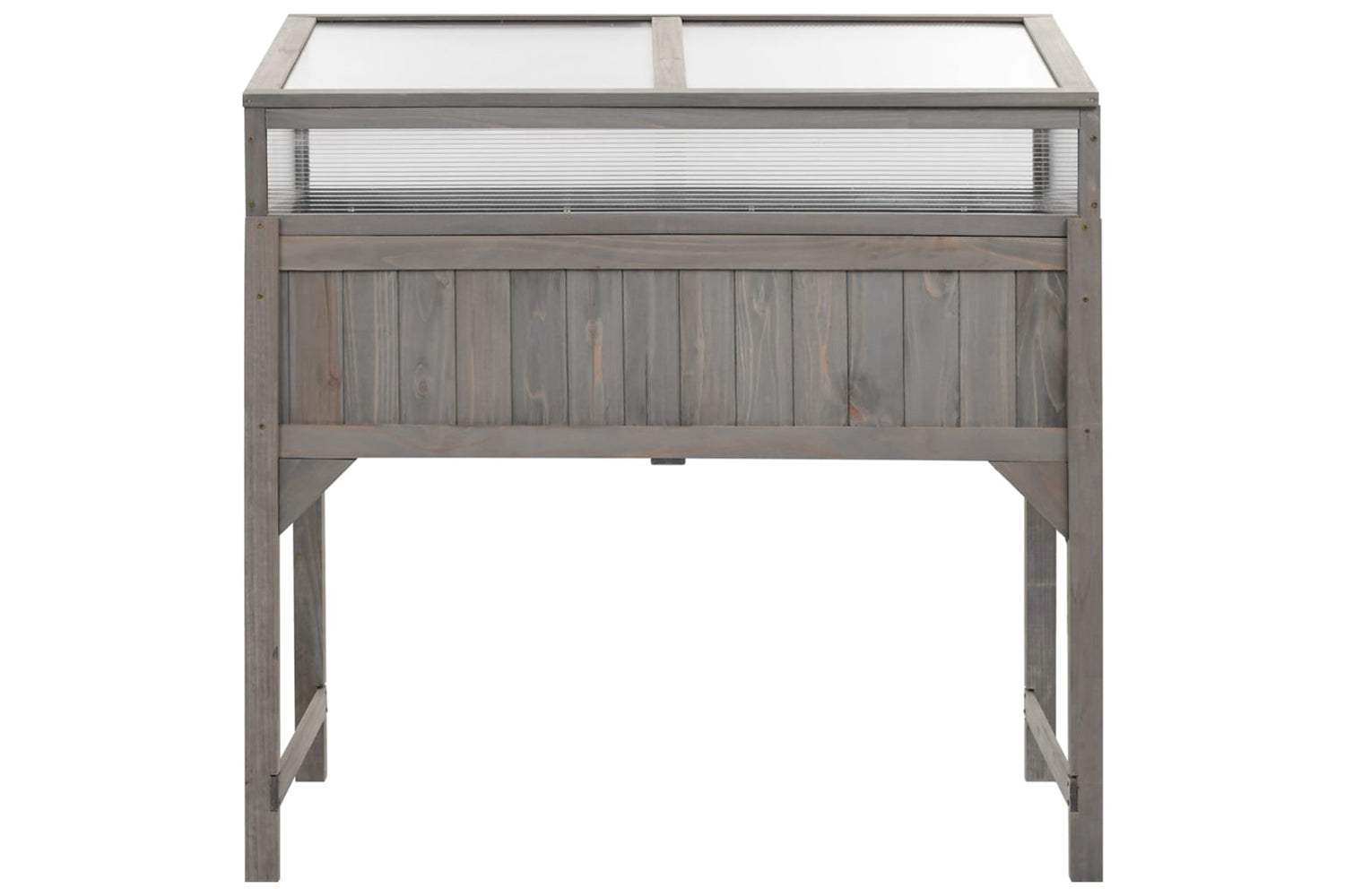vidaXL 316472 Raised Bed With Greenhouse 110x54x120cm Solid Fir Wood-3
