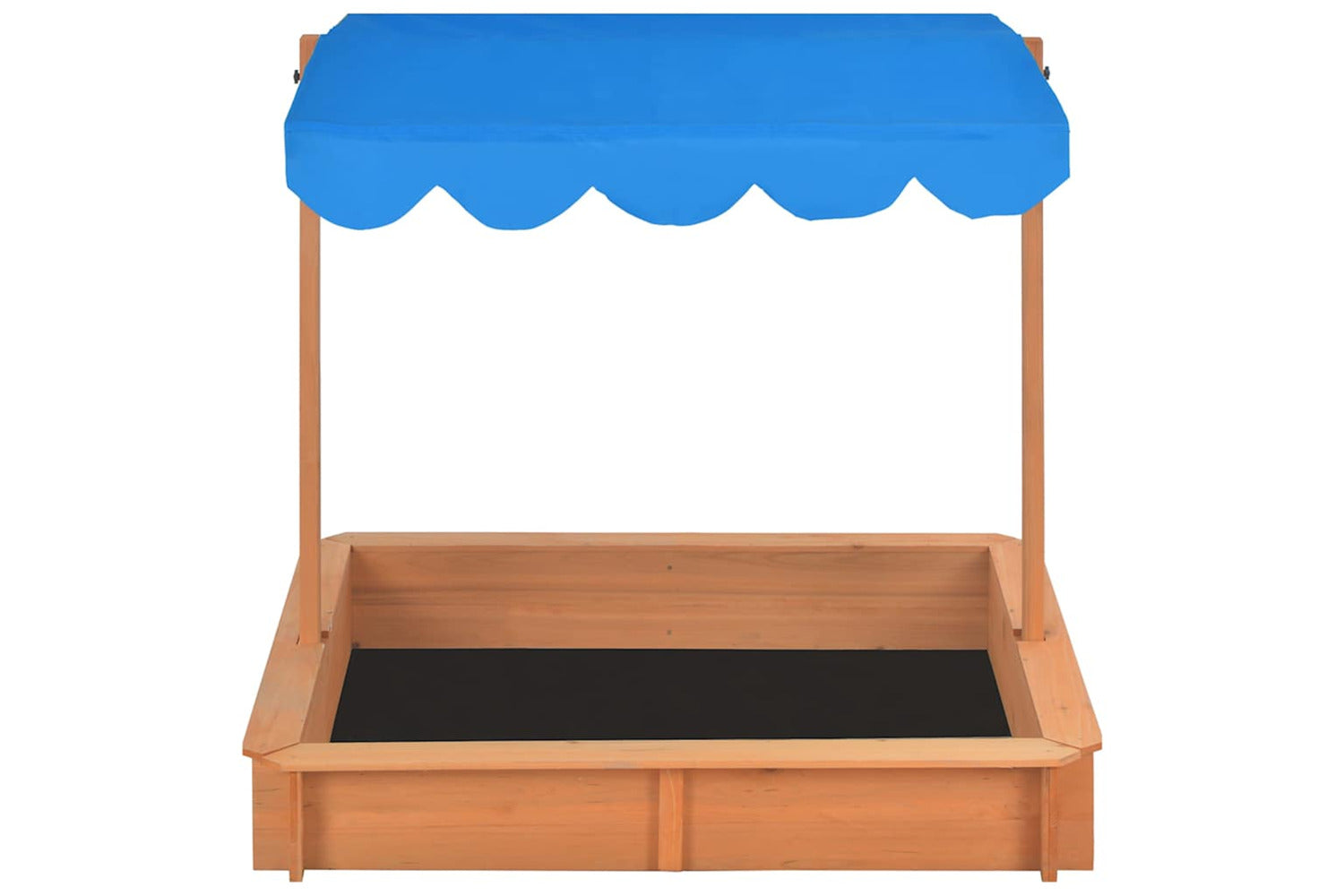 Vidaxl Sandbox With Adjustable Roof Firwood 115x115x115 Cm-4