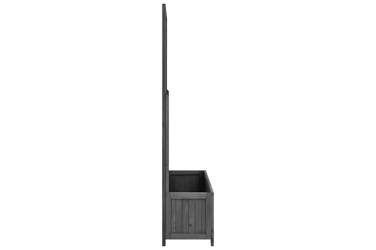 vidaXL 316427 Garden Trellis Planter Black 70x30x135cm Solid Firwood-3