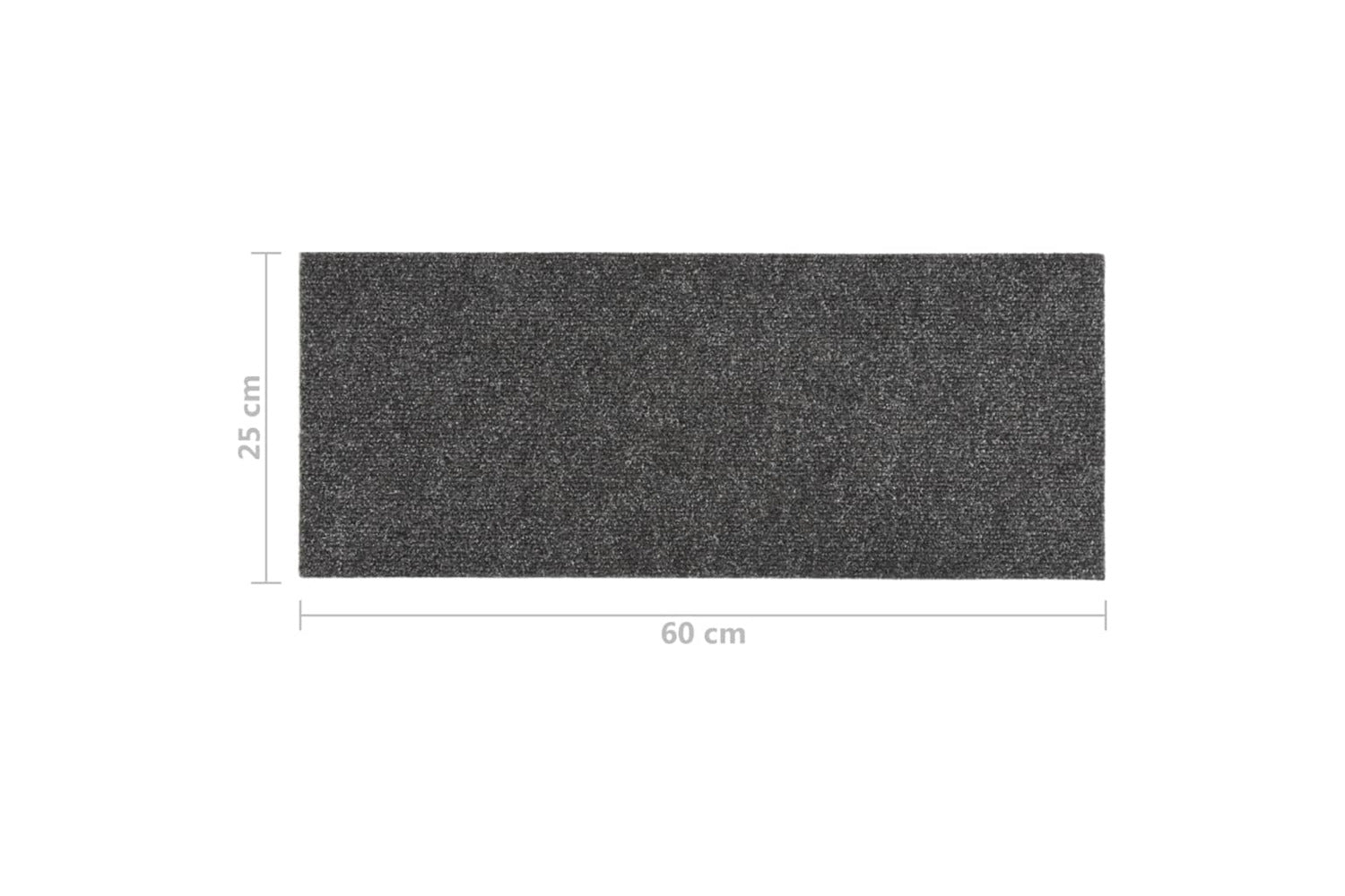 vidaXL Self-adhesive Stair Mats Rectangular 15 Pcs 60x25cm Anthracite-6