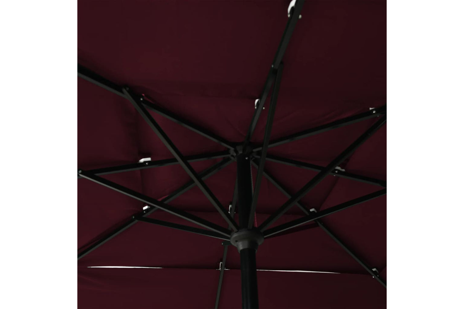 Vidaxl 313840 3-tier Parasol With Aluminium Pole Bordeaux Red 2.5x2.5 M-5