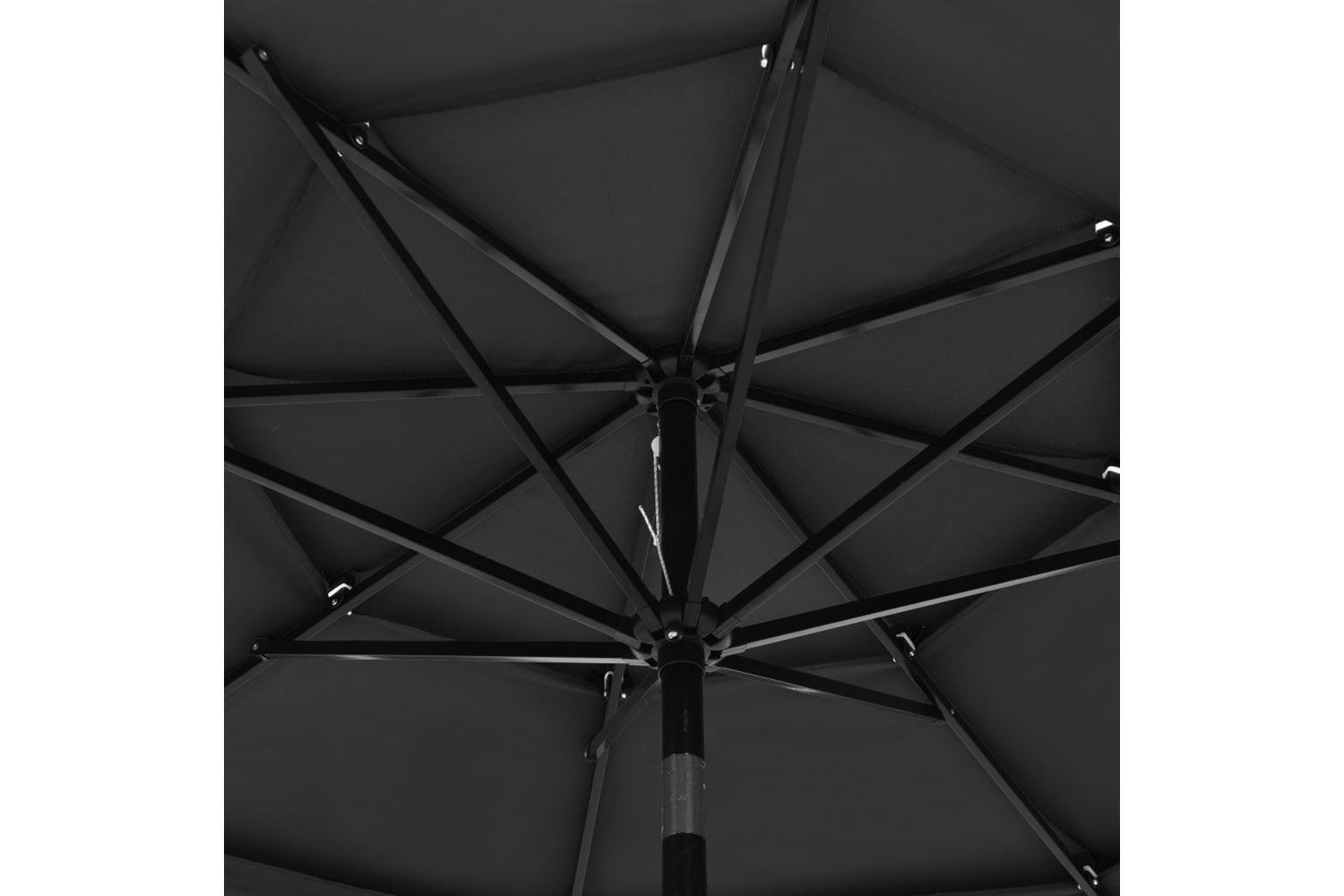 Vidaxl 313870 3-tier Parasol With Aluminium Pole Anthracite 3 M-5