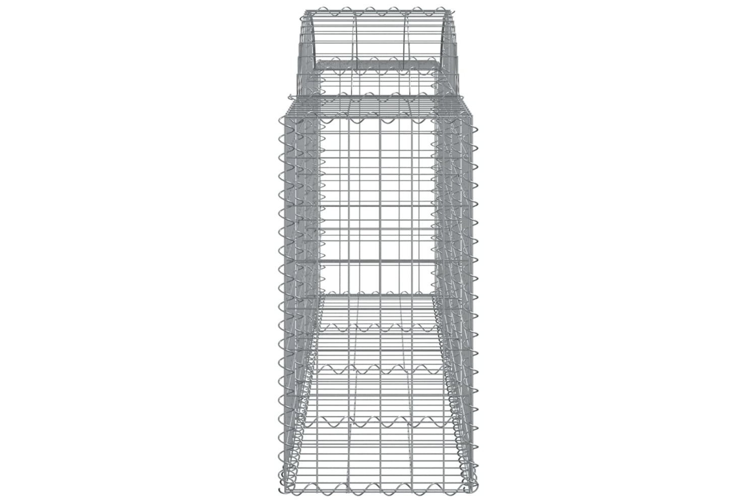 vidaXL 153494 Arched Gabion Basket 200x50x80/100cm Galvanised Iron-3