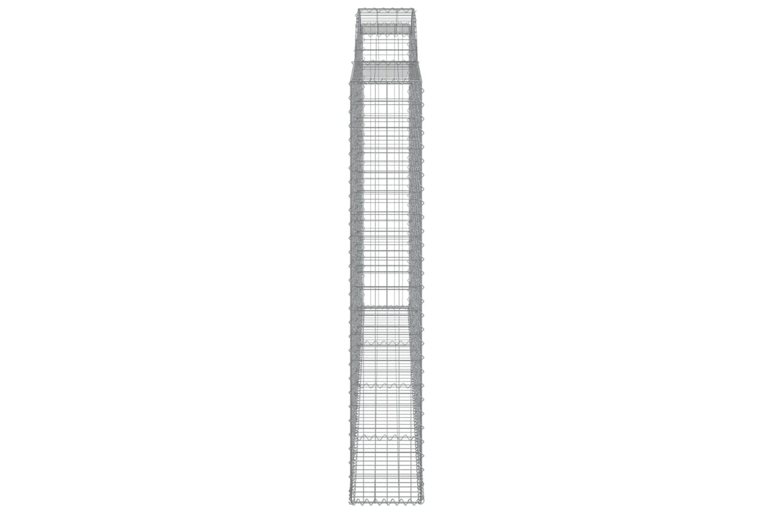 vidaXL 153509 Arched Gabion Basket 300x30x180/200cm Galvanised Iron-3