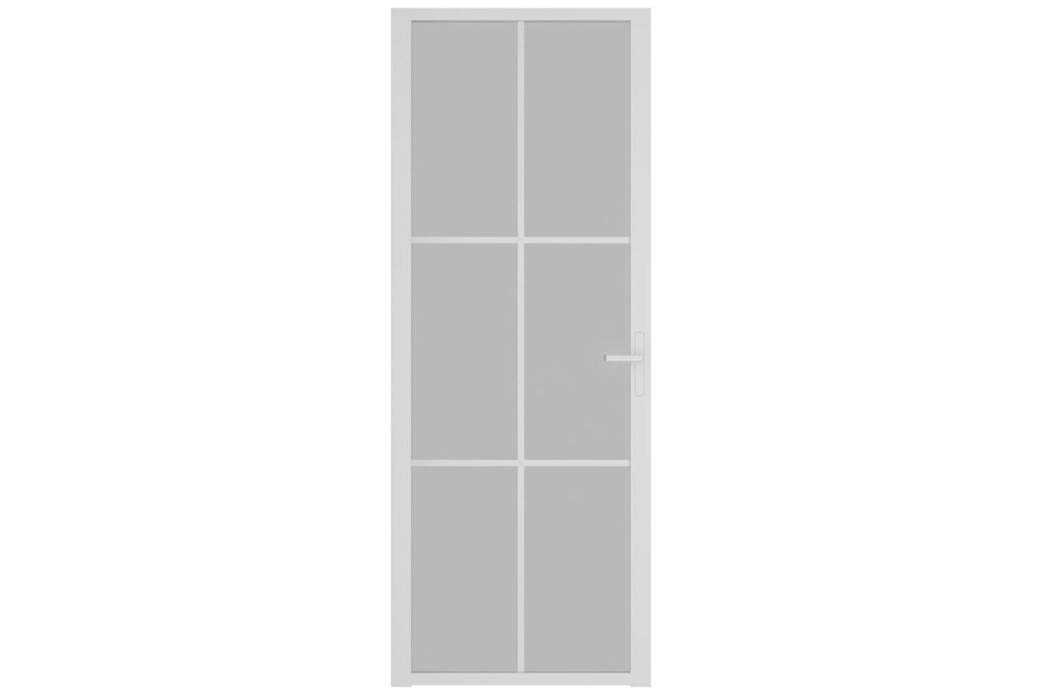 vidaXL 350580 Interior Door 76x201.5cm White Matt Glass And Aluminium-2
