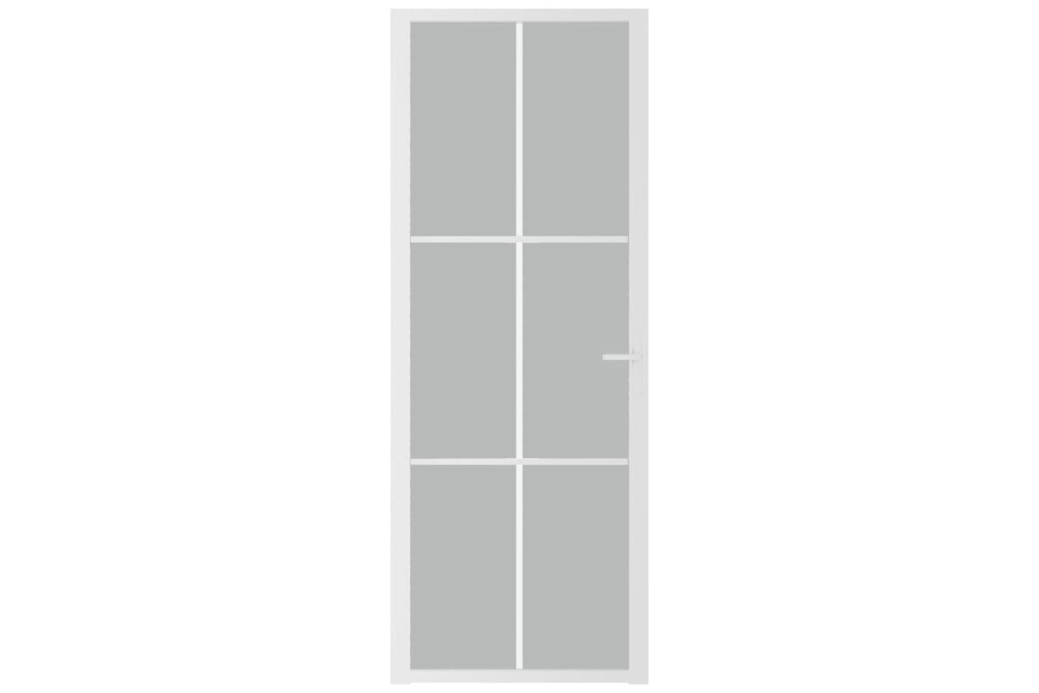 vidaXL 350580 Interior Door 76x201.5cm White Matt Glass And Aluminium-3