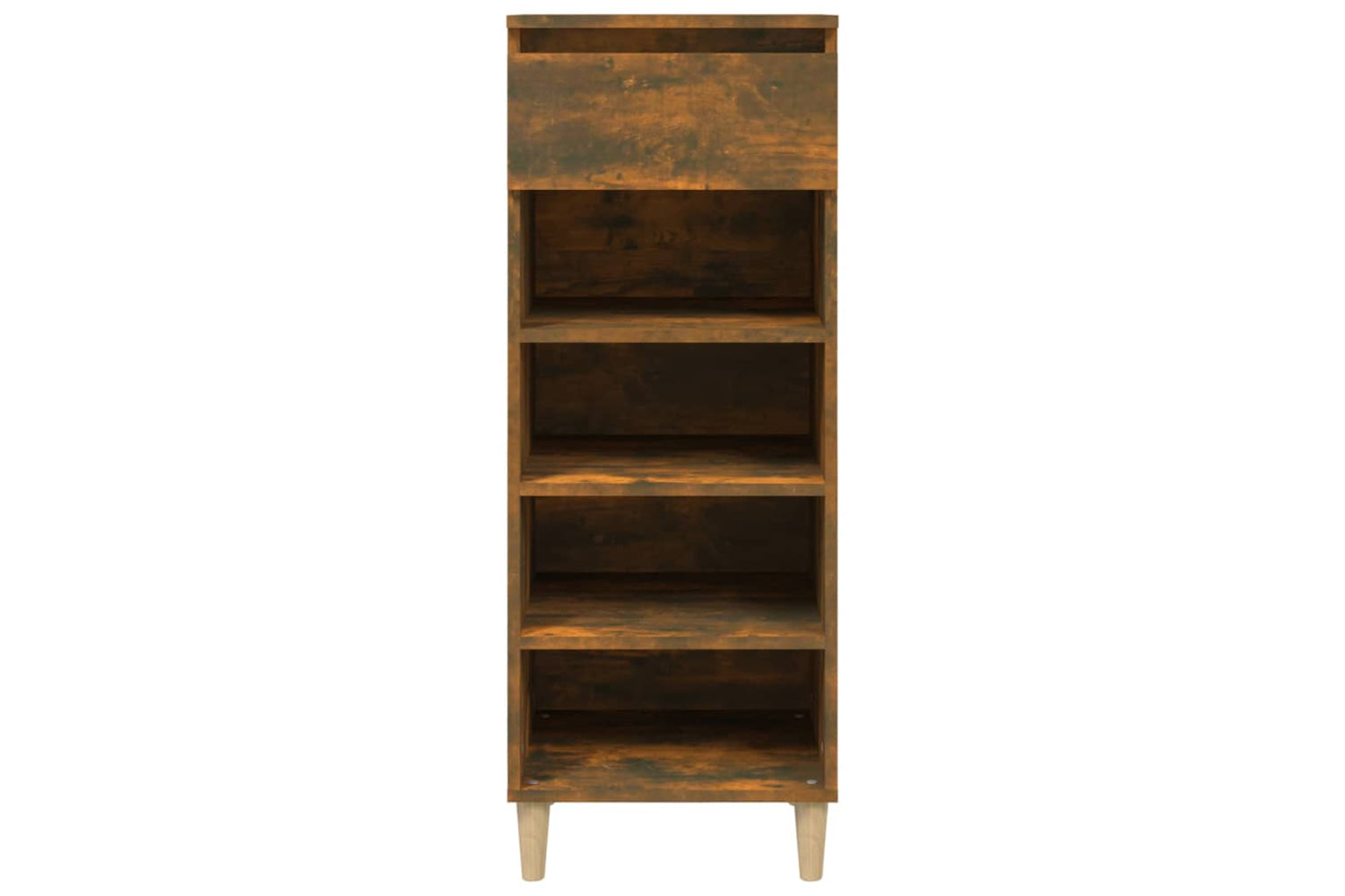 vidaXL 819777 Shoe Cabinet Smoked Oak 40x36x105cm Engineered Wood-2