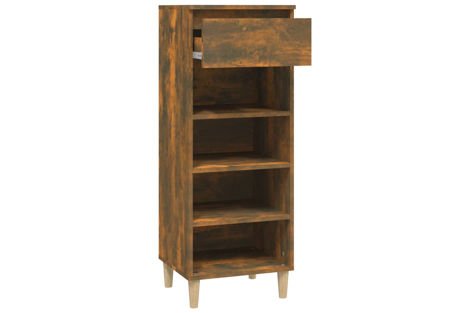 vidaXL 819777 Shoe Cabinet Smoked Oak 40x36x105cm Engineered Wood-3