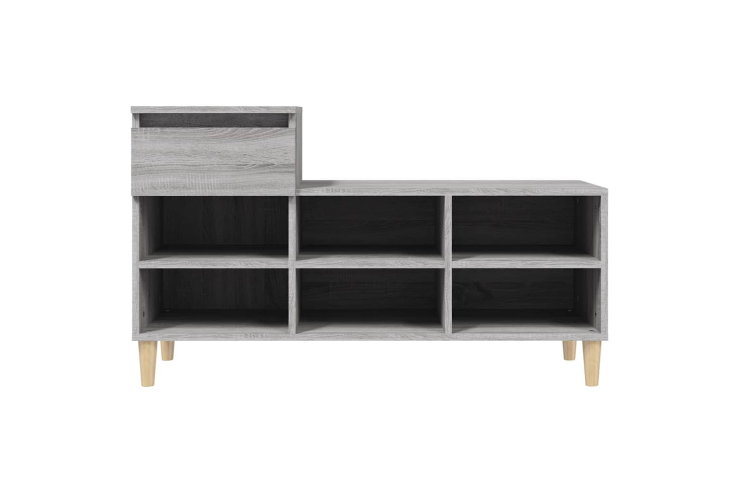 vidaXL 821210 Shoe Cabinet Grey Sonoma 102x36x60cm Engineered Wood-6