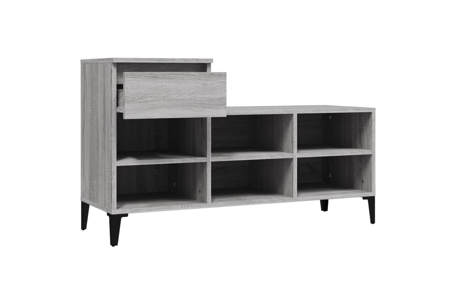 vidaXL 821218 Shoe Cabinet Grey Sonoma 102x36x60cm Engineered Wood-6
