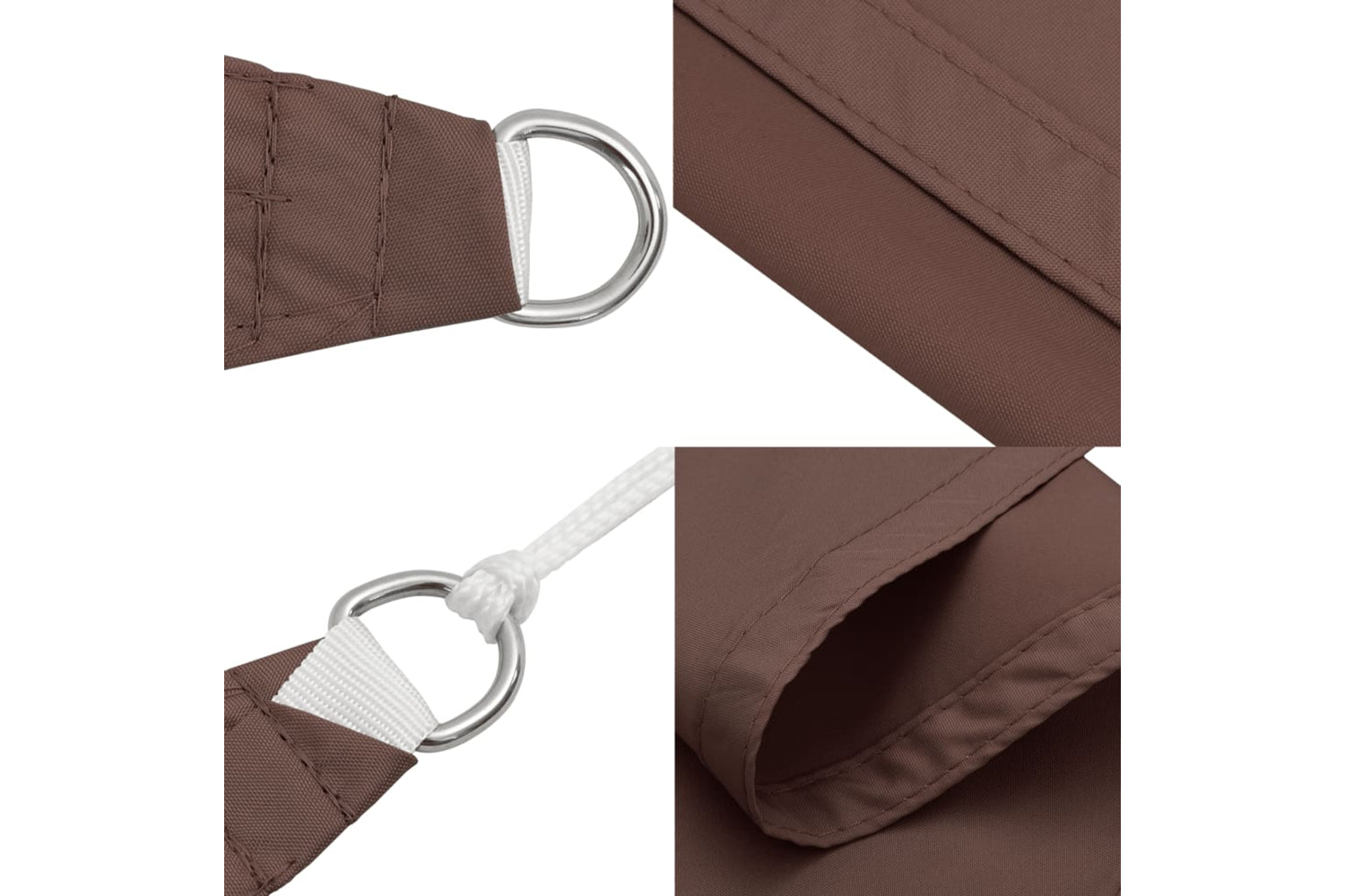 Vidaxl 135840 Sunshade Sail Oxford Fabric Triangular 5x5x5 M Brown-5